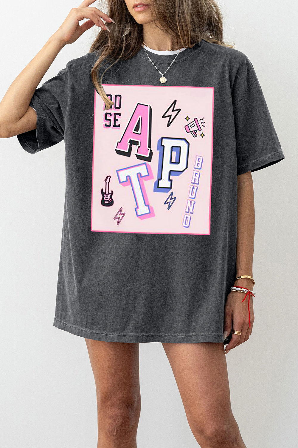 New APT Rose and Bruno Graphic Tee For Women
