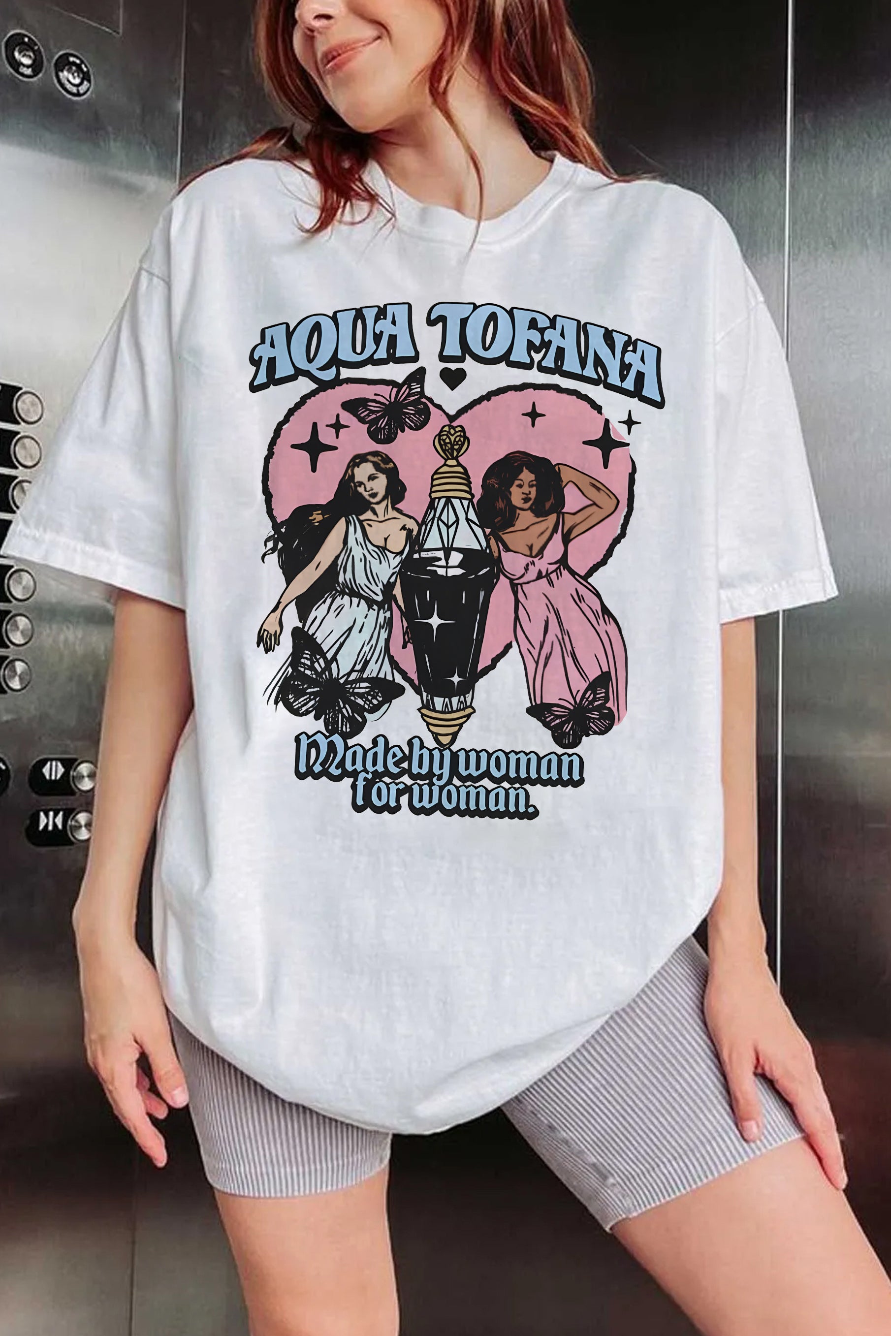 New Aqua Tofana 80s Vintage Tee For Women