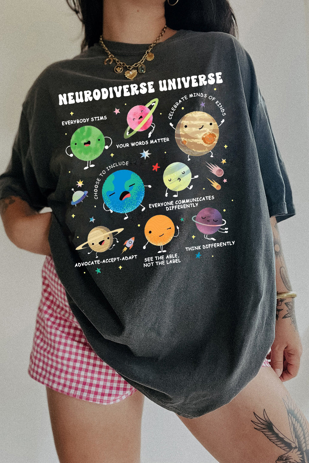 New Autism Awareness Neurodiverse Universe Sped Teacher Tee For Women