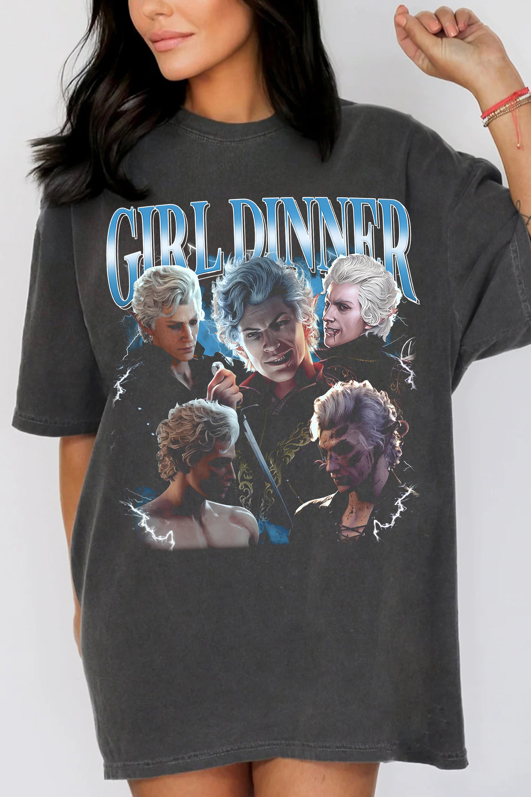 Astarion Baldurs Gate 3 Girl Dinner Vintage TEE FOR WOMEN