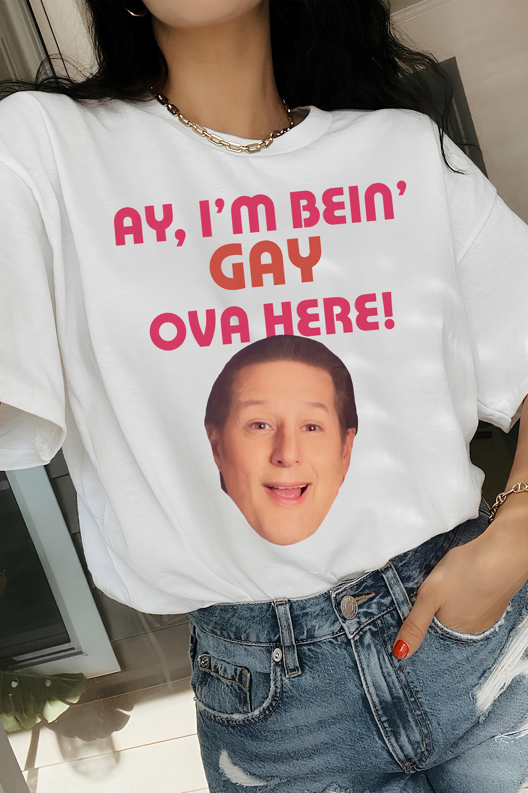 Anthony Atamanuik Ay I'm Bein Gay Over Here Tee For Women