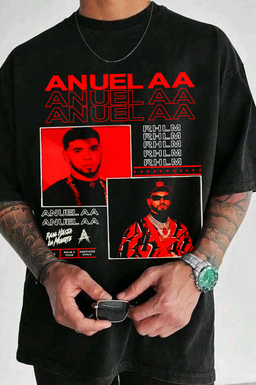 New Anuel AA Real Hasta La Muerte Ablum Tee For Men