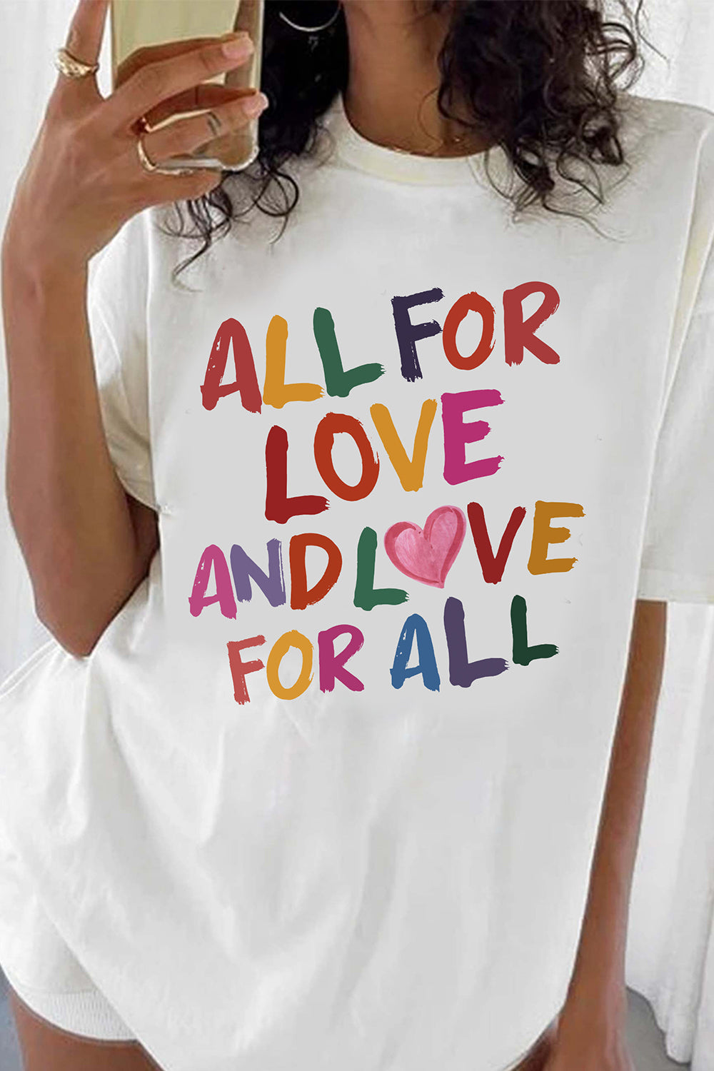 New All For Love And Love For All Tee For Women
