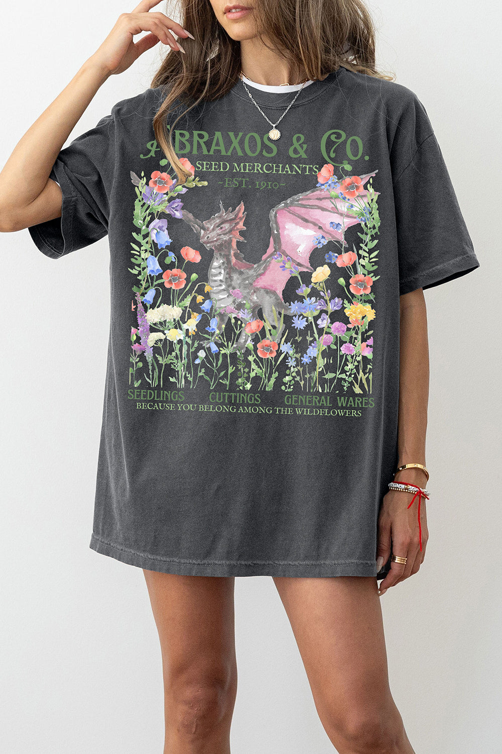New Abraxos Wyvern SJM Merch Swag Manon Blackbeak Throne Of Glass Crescent City Tee For Women