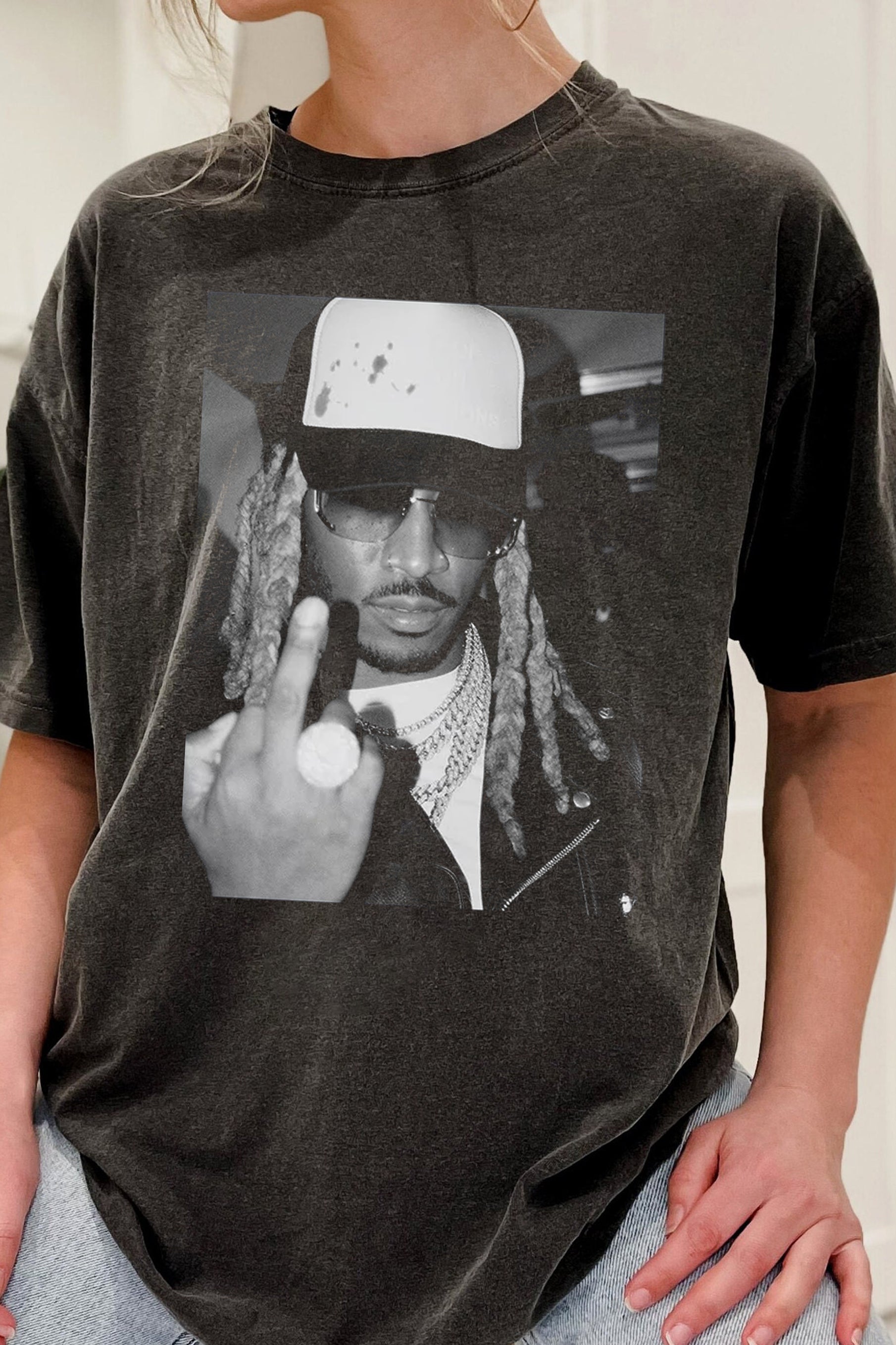 90s Hip Hop Graphic Future Rap Tee For Women