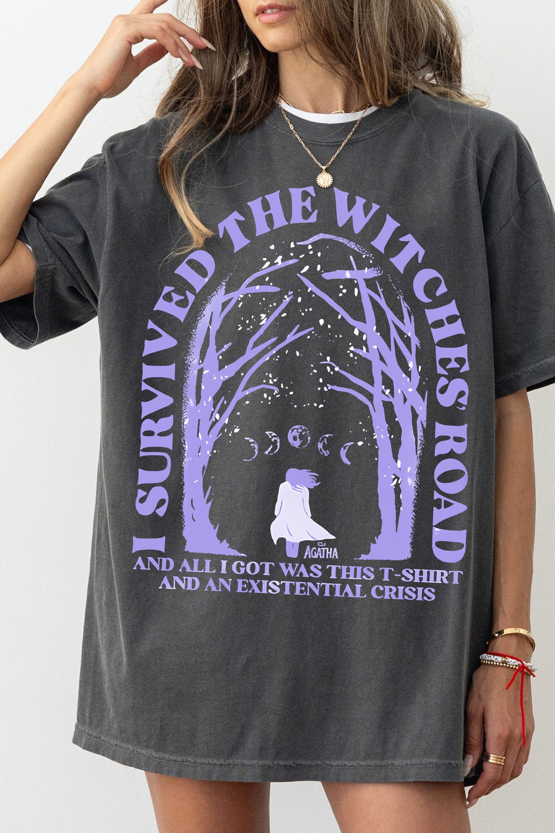 Agatha All Along I Survived the Witches Road Tee For Women