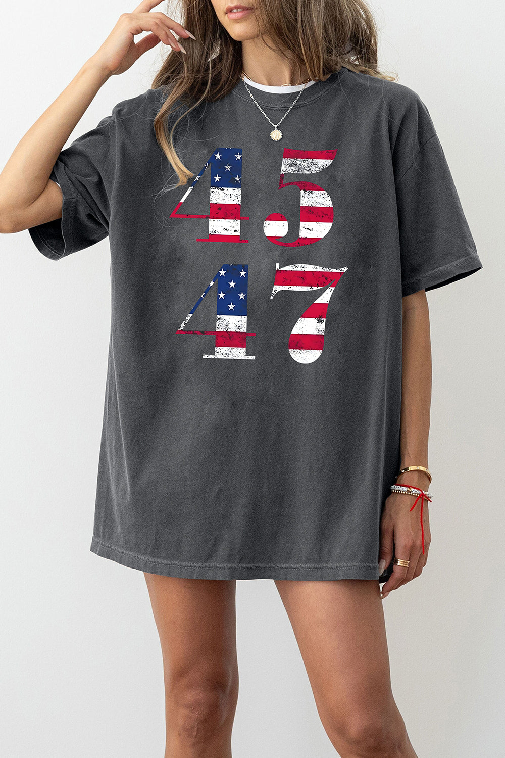 45 47 American Flag Tee For Women