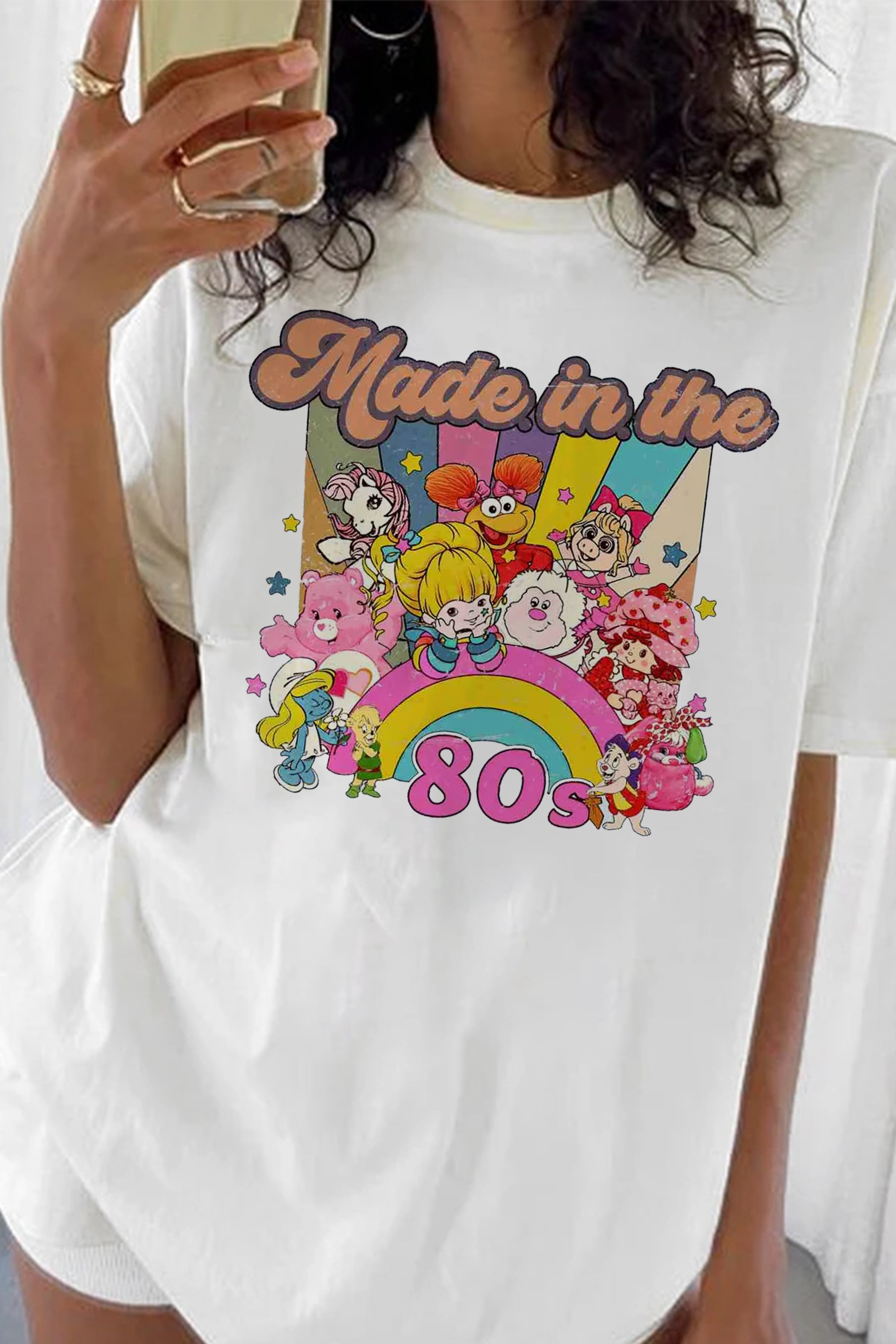 80s Cartoon Friends Nostalgia Tee For Women