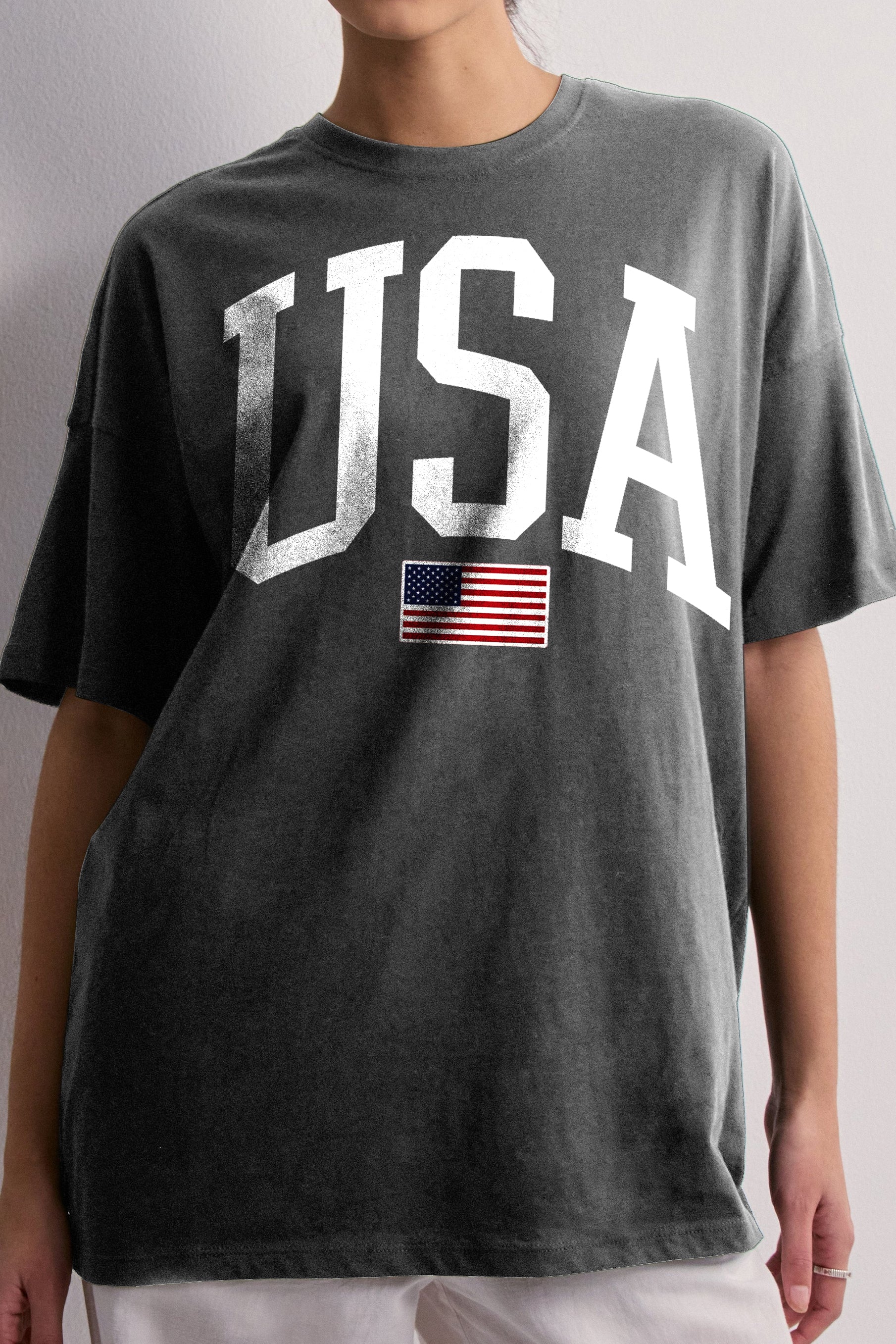 4 of July USA Flag Tee FOR WOMEN