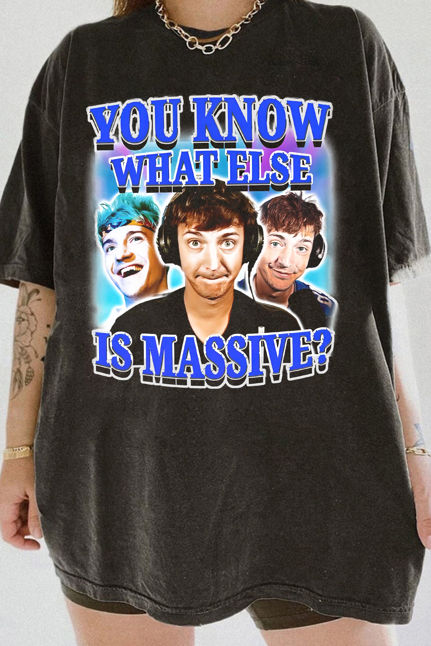 New You Know What Else Is Massive Ninja Low Taper Fade Meme Tee For Women