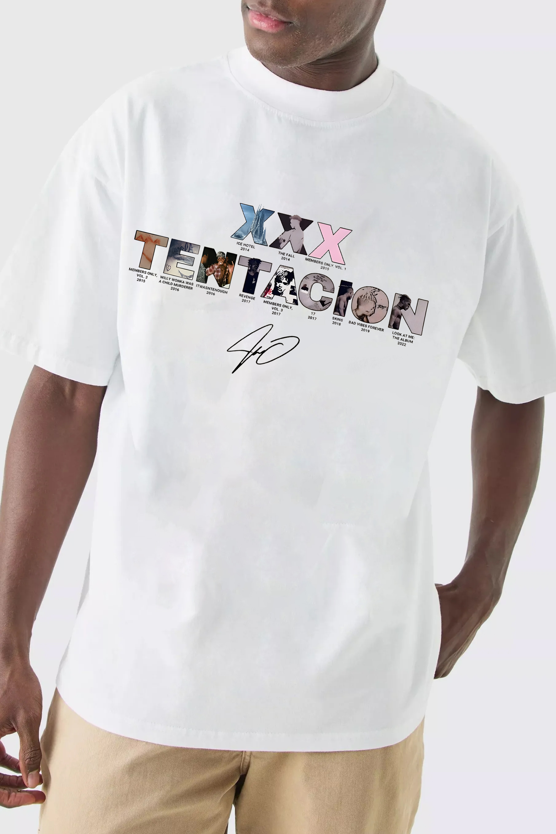 New XXXTentacion Inspired Vintage Rap Shirt a6 men’s t-shirt