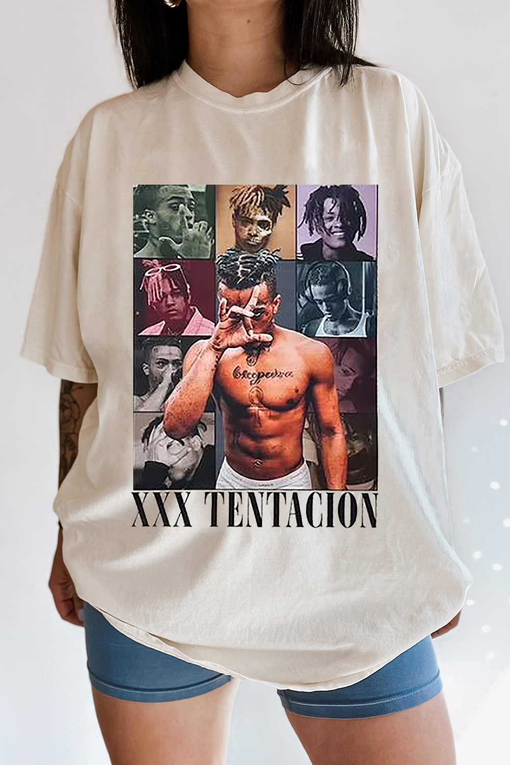 New XXXTentacion Eras Inspired Vintage Rap A4 Tee For Women