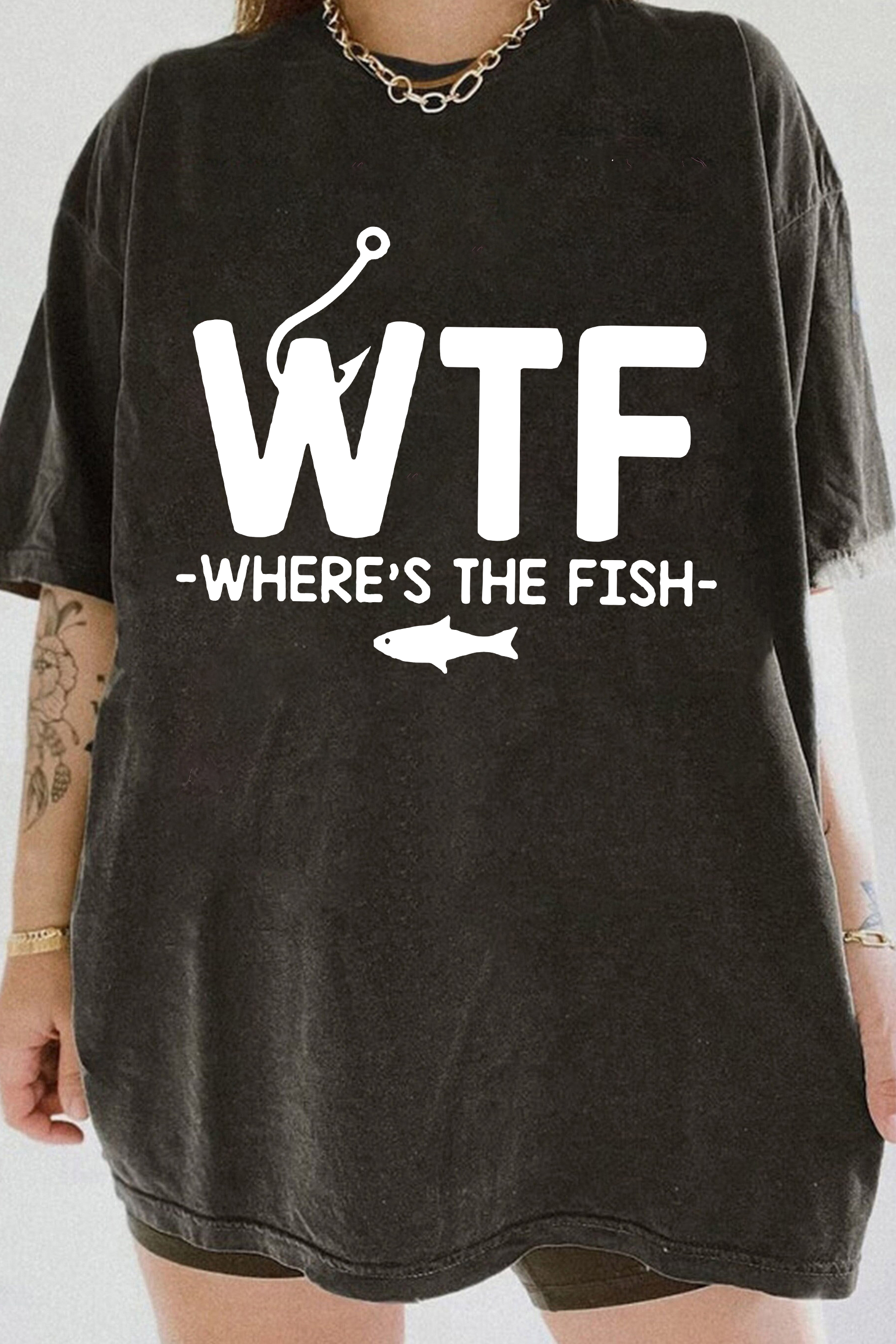 New WTF – Where’s The Fish Printed Tee For Women