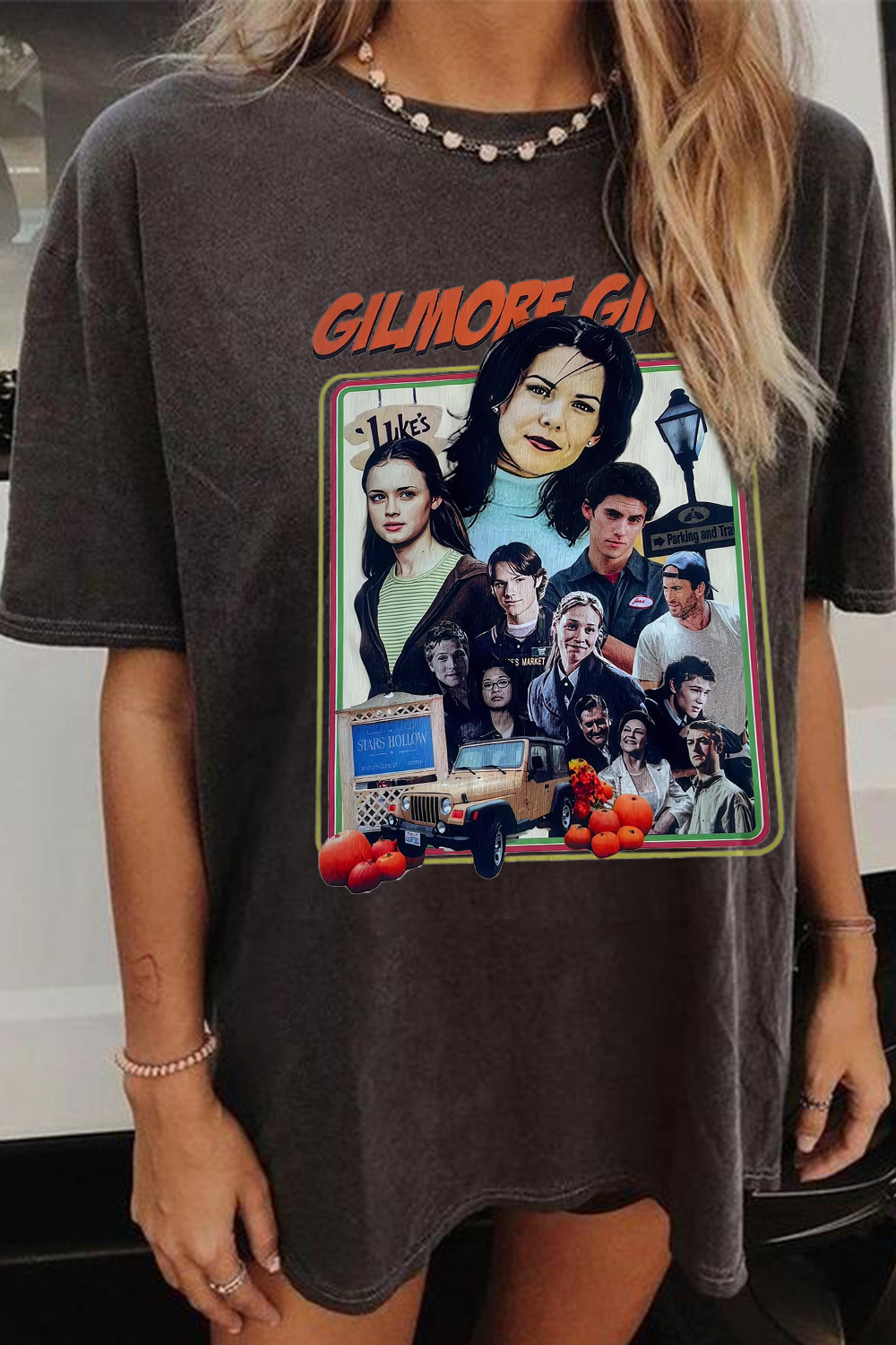 New Women’s Round Neck Short-Sleeved T-Shirt With Star Print
