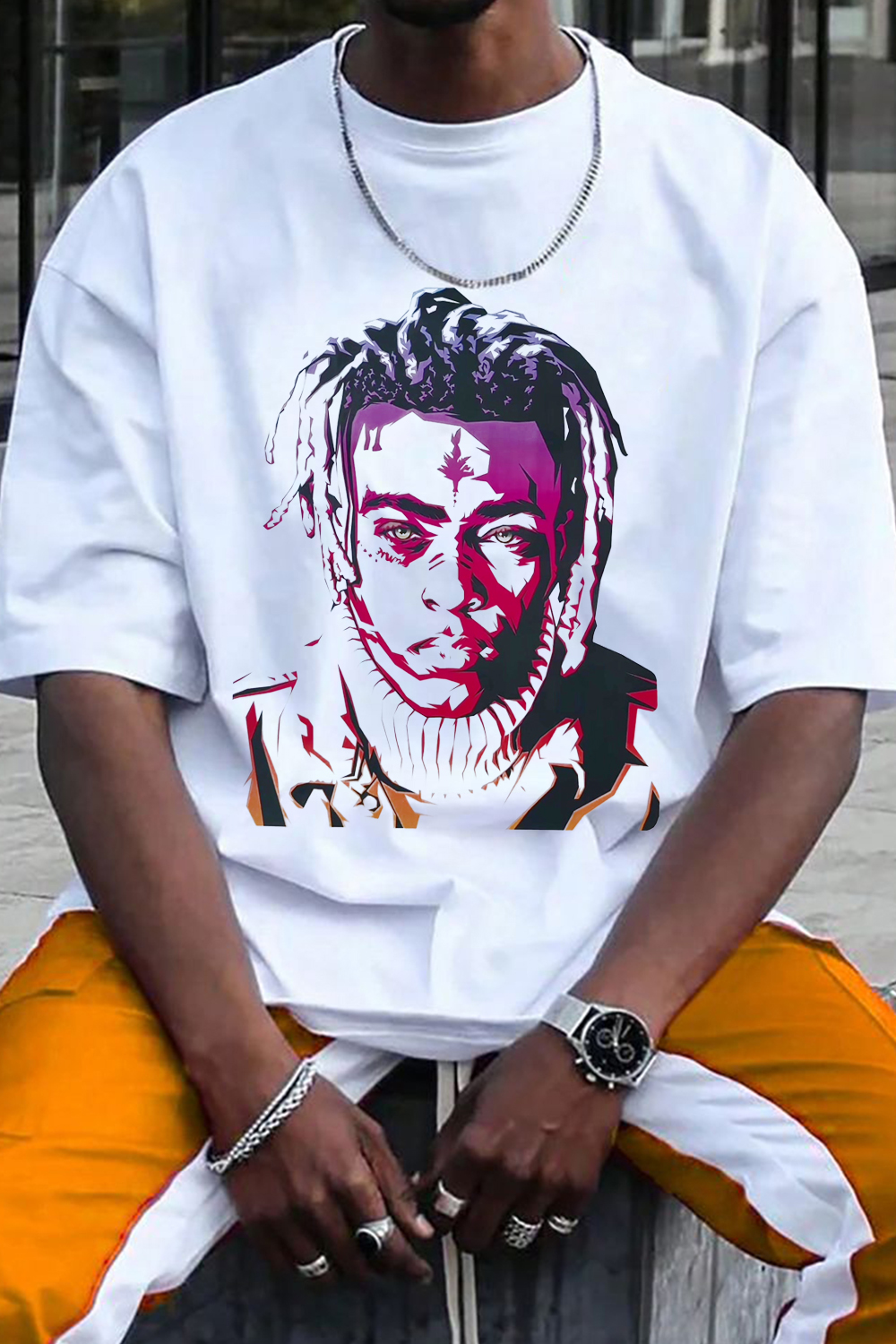 New xxxtentacion printed casual men’s short-sleeved T-shirt