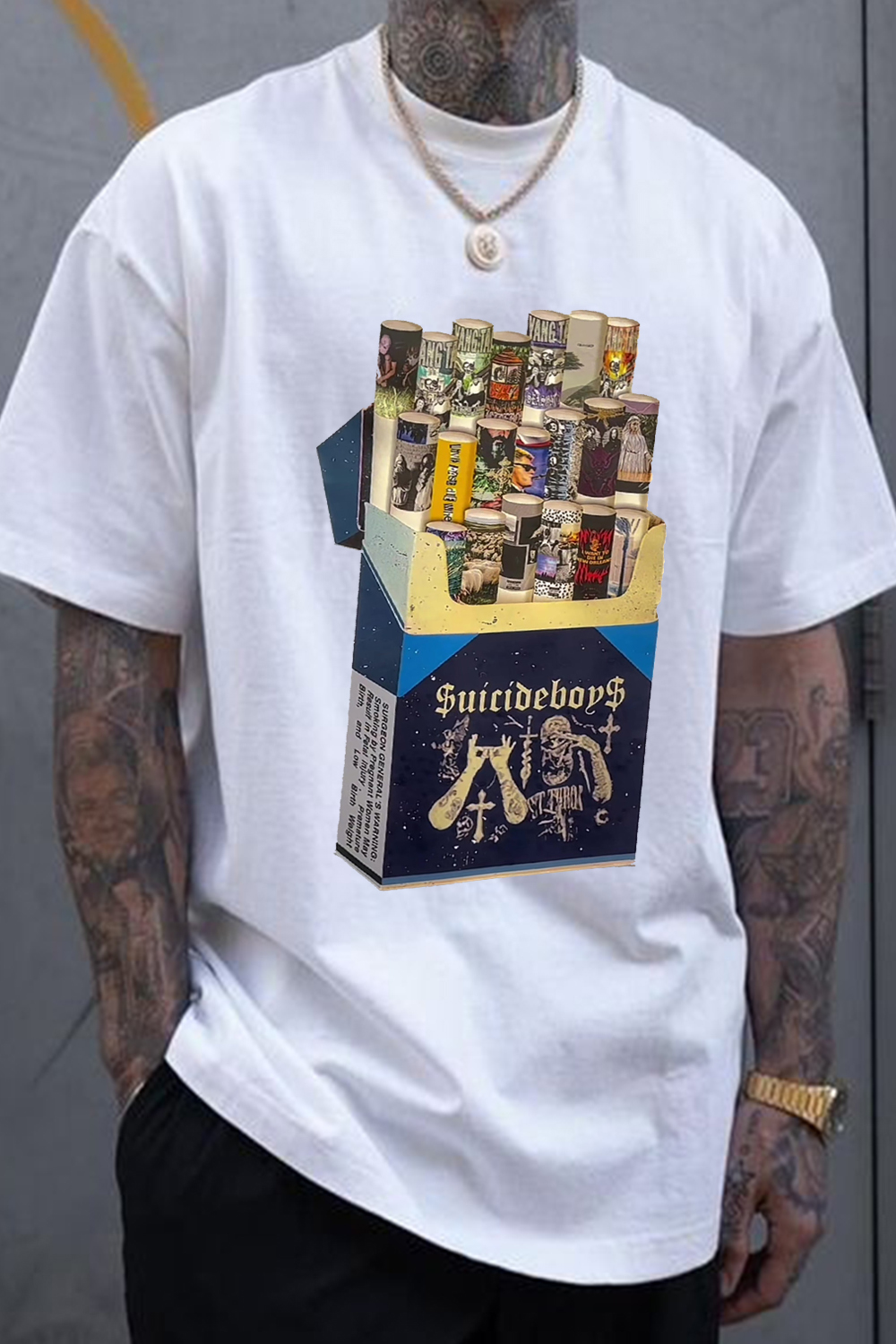 New uicideboys personalized men’s printed short-sleeved T-shirt