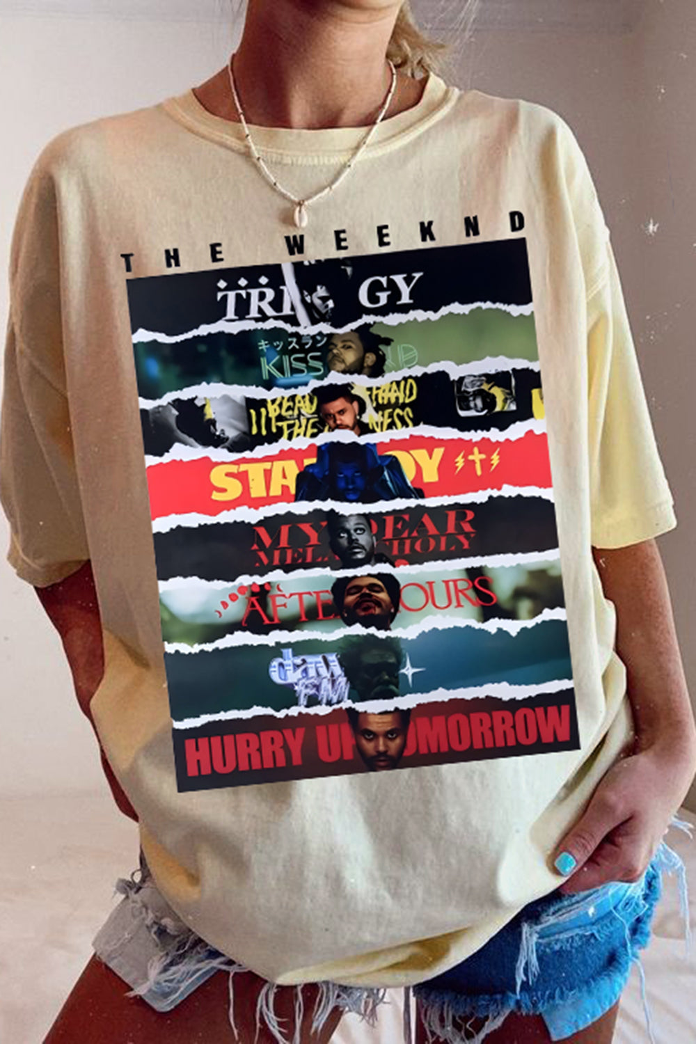 T-Shirt The Weeknd Merch, Shirt The Weeknd Hurry Up Tomorrow Concert For Women