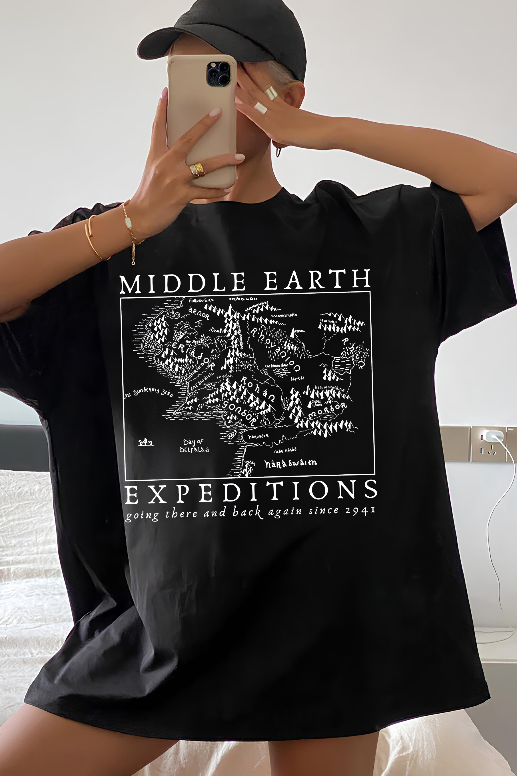 New T-Shirt There And Merch, Shirt There And Back Again Middle Earth For Women