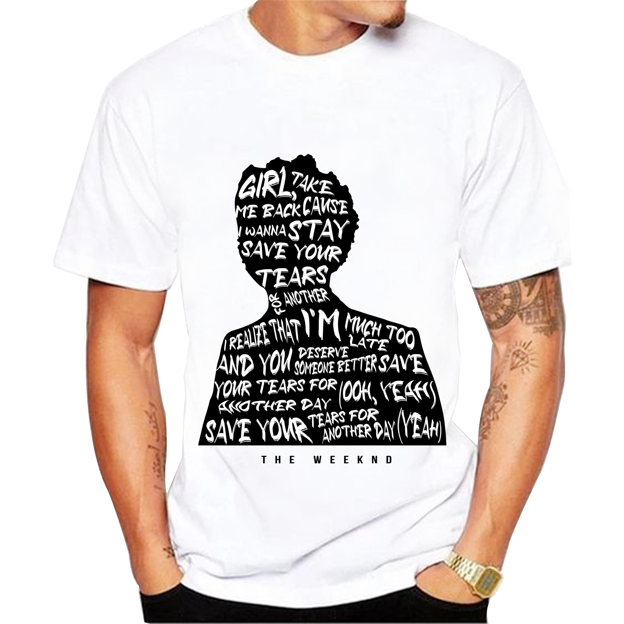 New T-Shirt The Weeknd Merch, Shirt The Weeknd Song Save Your Tears Men