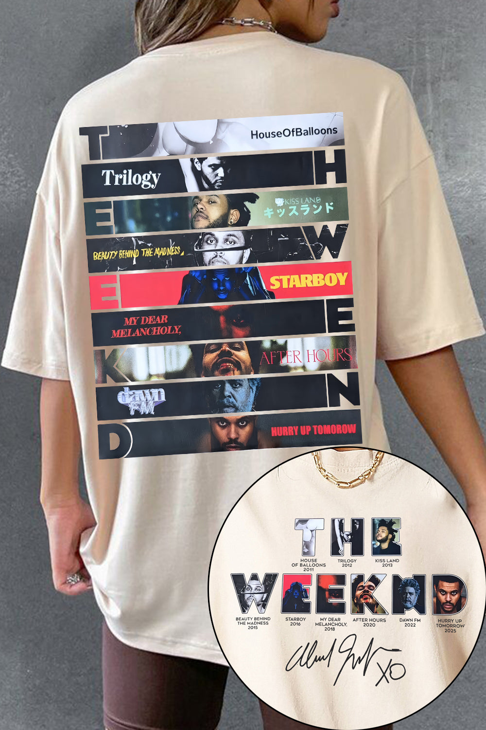 T-Shirt The Weeknd Merch, Shirt The Weeknd Album Hurry Up Tomorrow For Women