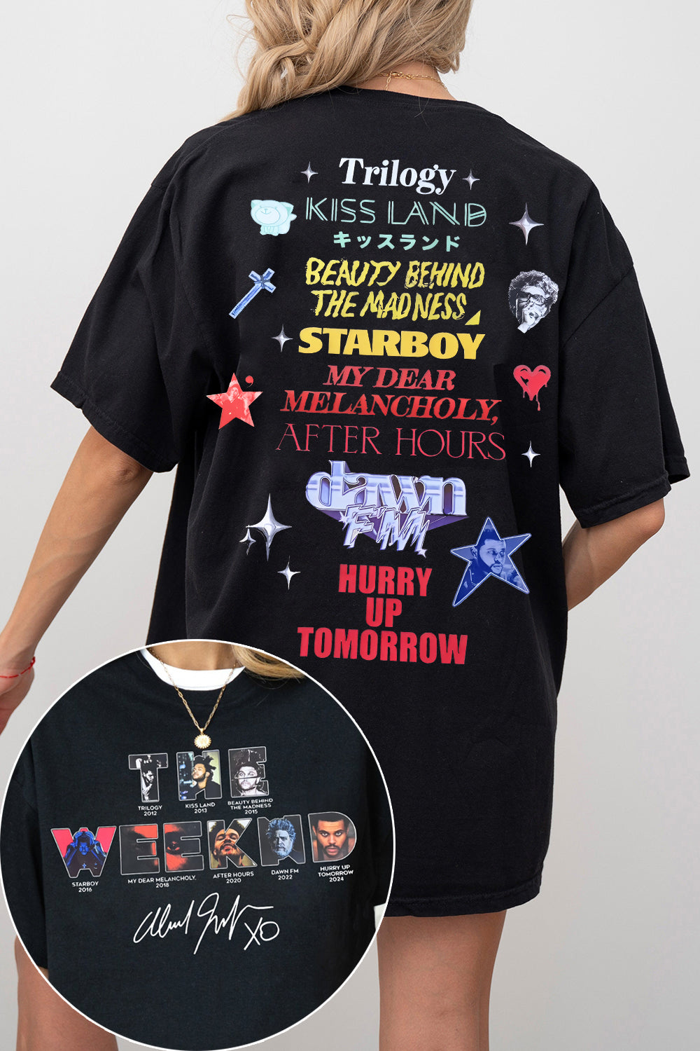 T-Shirt The Weeknd Merch, Shirt The Weeknd Album Hurry Up Tomorrow For Women