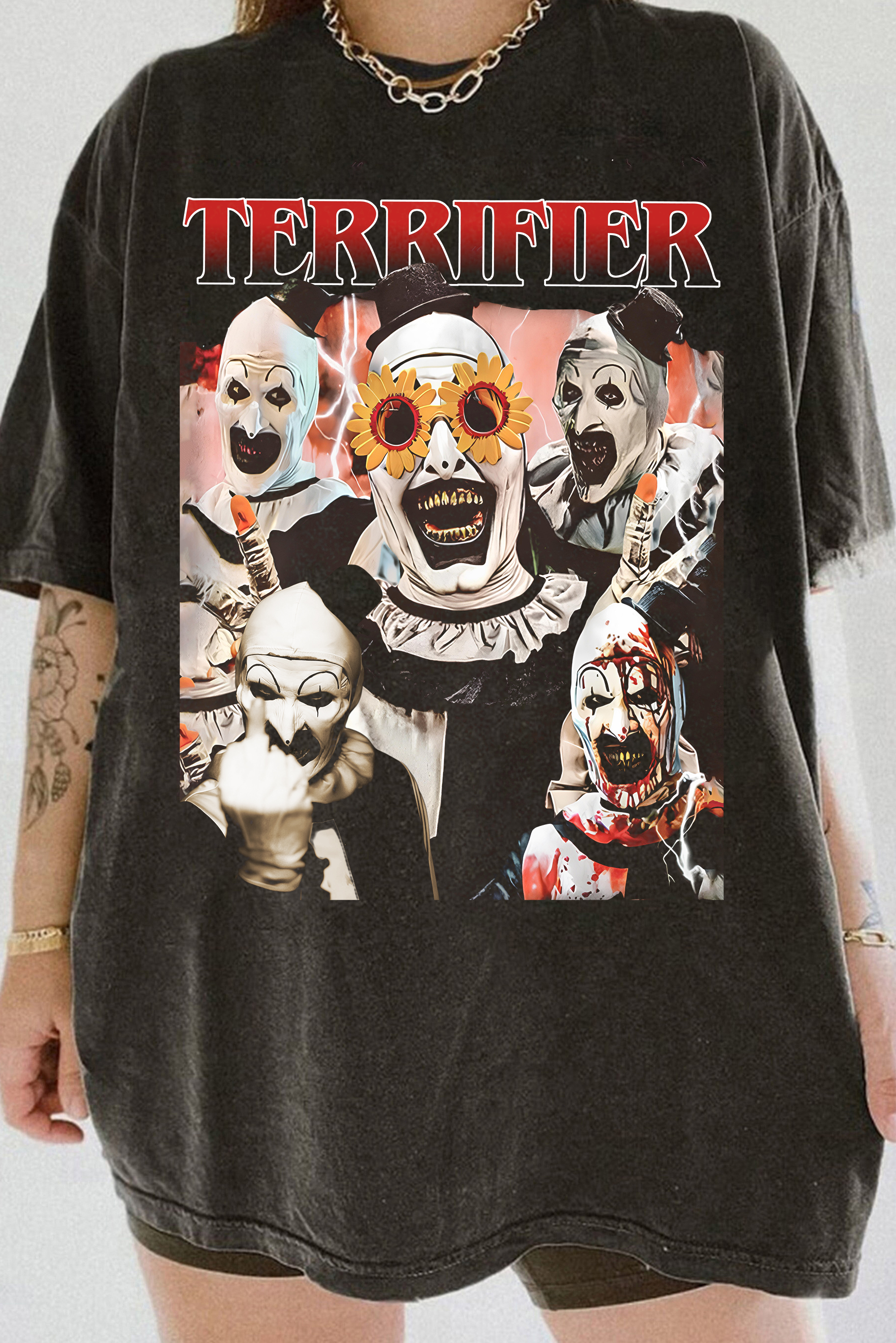 T-Shirt Terrifer Vintage Merch, Shirt Terrifer Vintage For Women