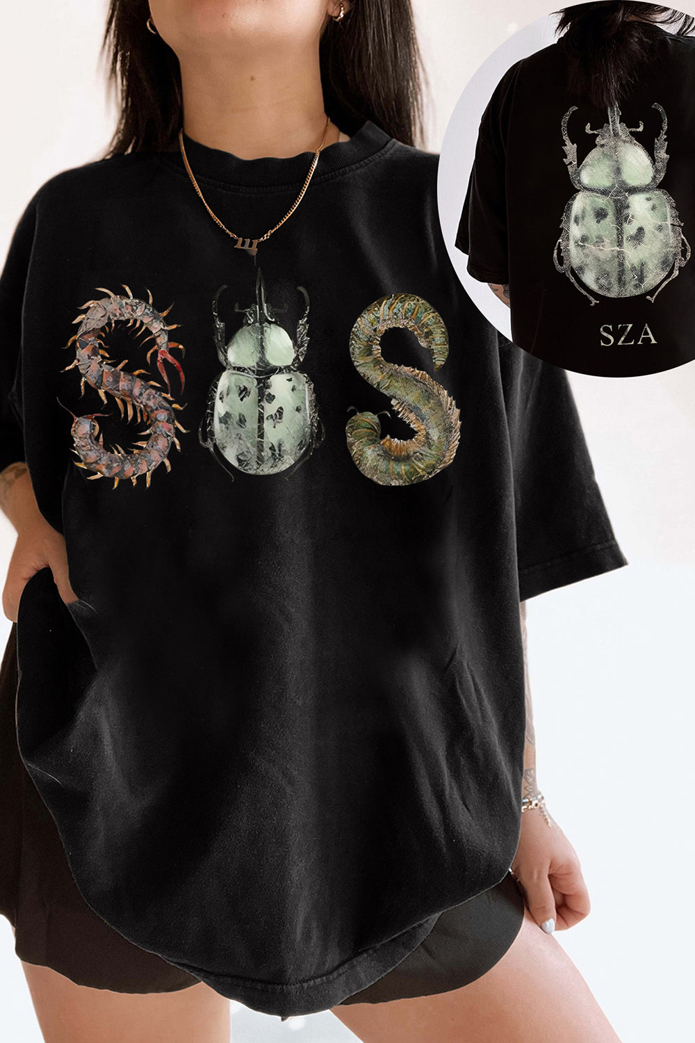 New T-Shirt Sza Lana Merch, Shirt Sza Lana Sos Deluxe Natural For Women