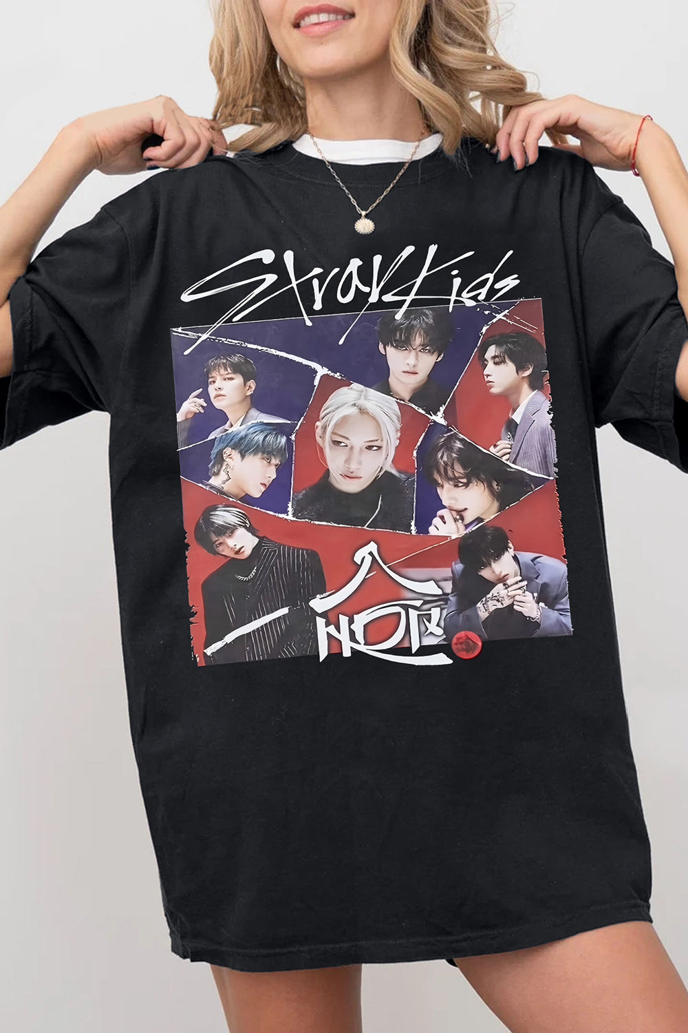 New T-Shirt Stray Kids Merch, Shirt Stray Kids Album World Domination Graphic For Women