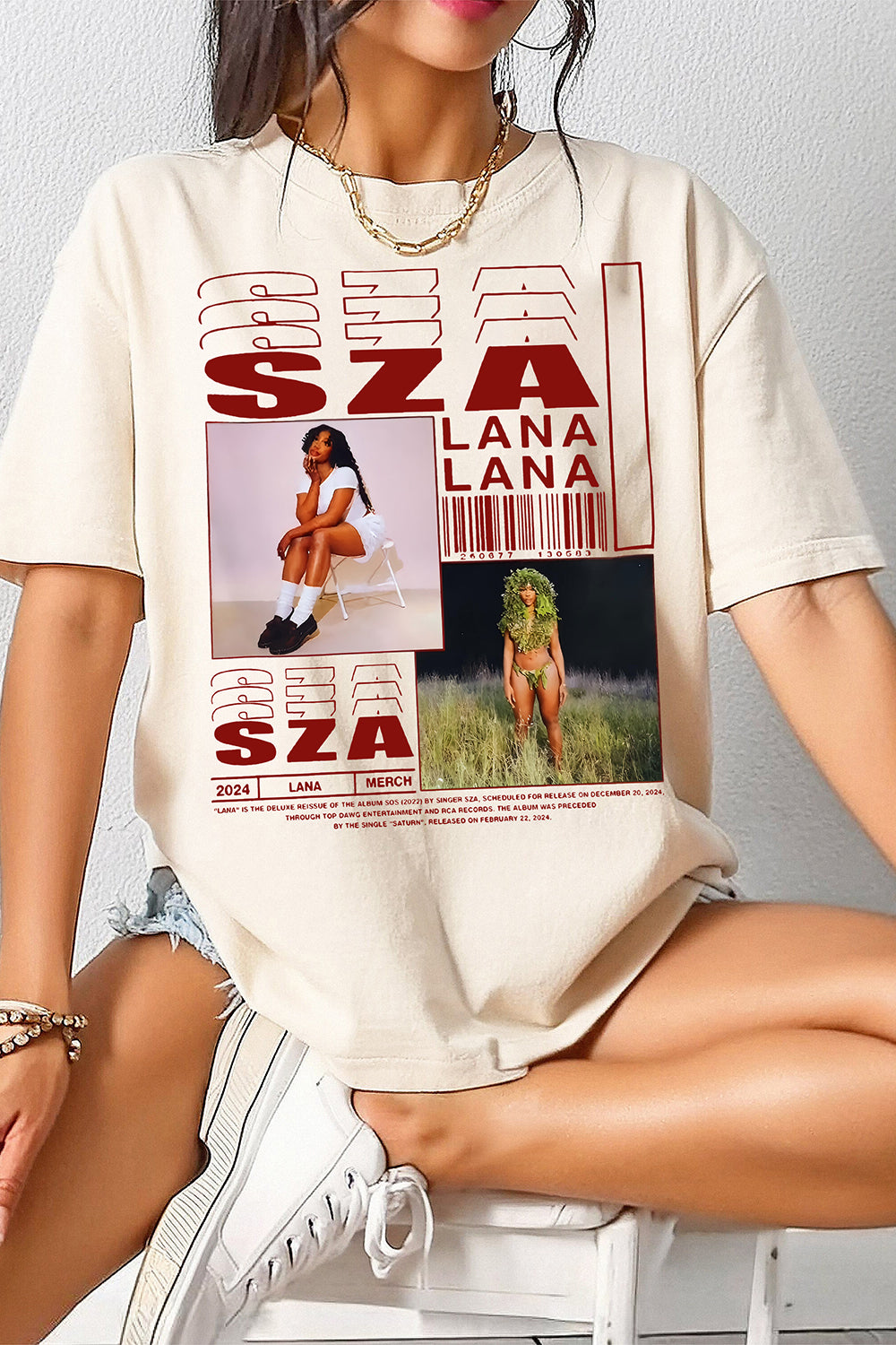 New T-Shirt Sza New Merch, Shirt Sza New Album Sos For Women