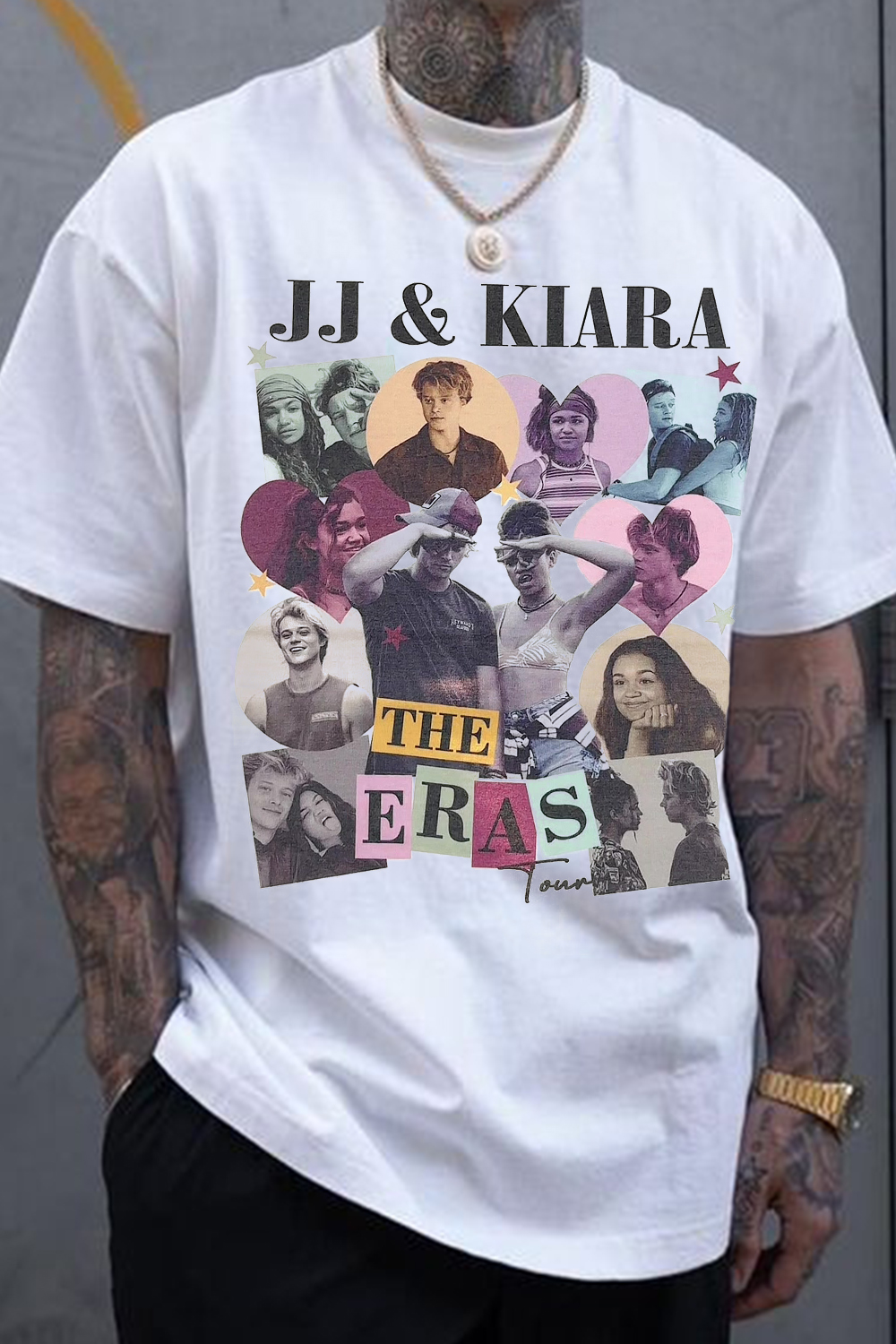 New T-Shirt Star Poster Merch, Shirt Star Poster Retro Print Round Neck Casual Short Sleeve