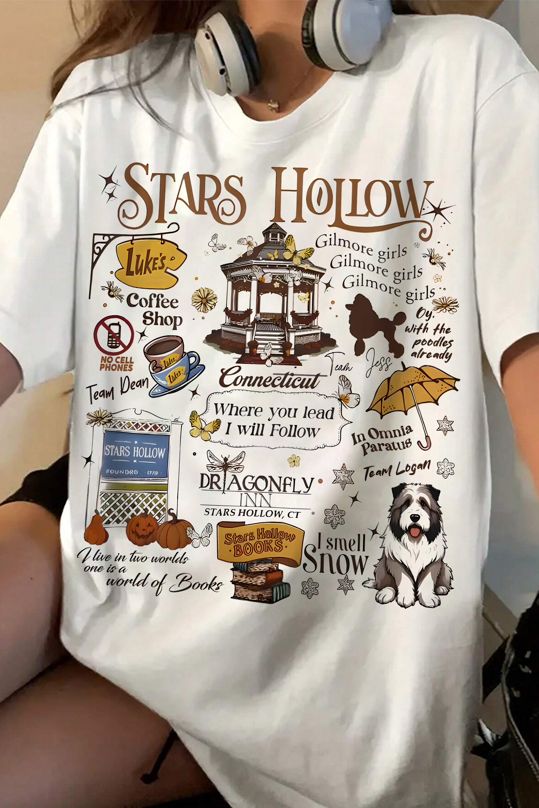 T-Shirt Stars Hallow Merch, Shirt Stars Hallow Gilmore Girls For Women