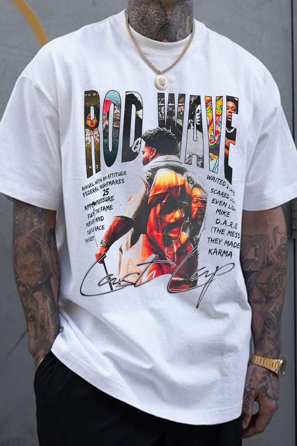 New T-Shirt Rod Wave Merch, Shirt Rod Wave Personalized Print Round Neck Short Sleeve