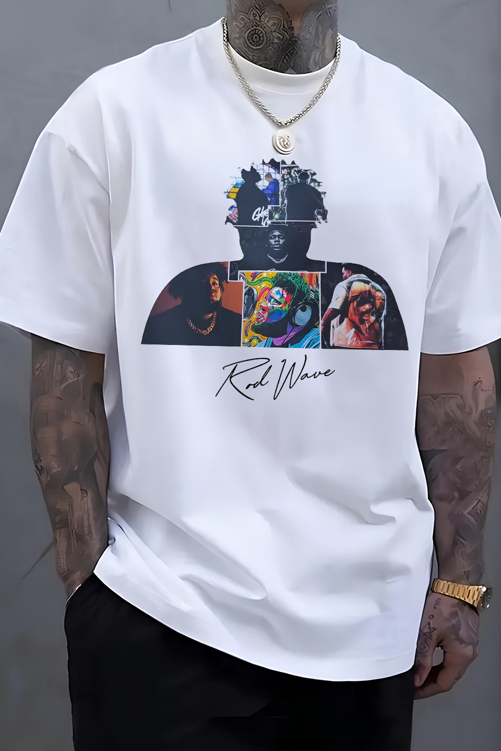 T-Shirt Rod Wave Merch, Shirt Rod Wave World Tour For Men