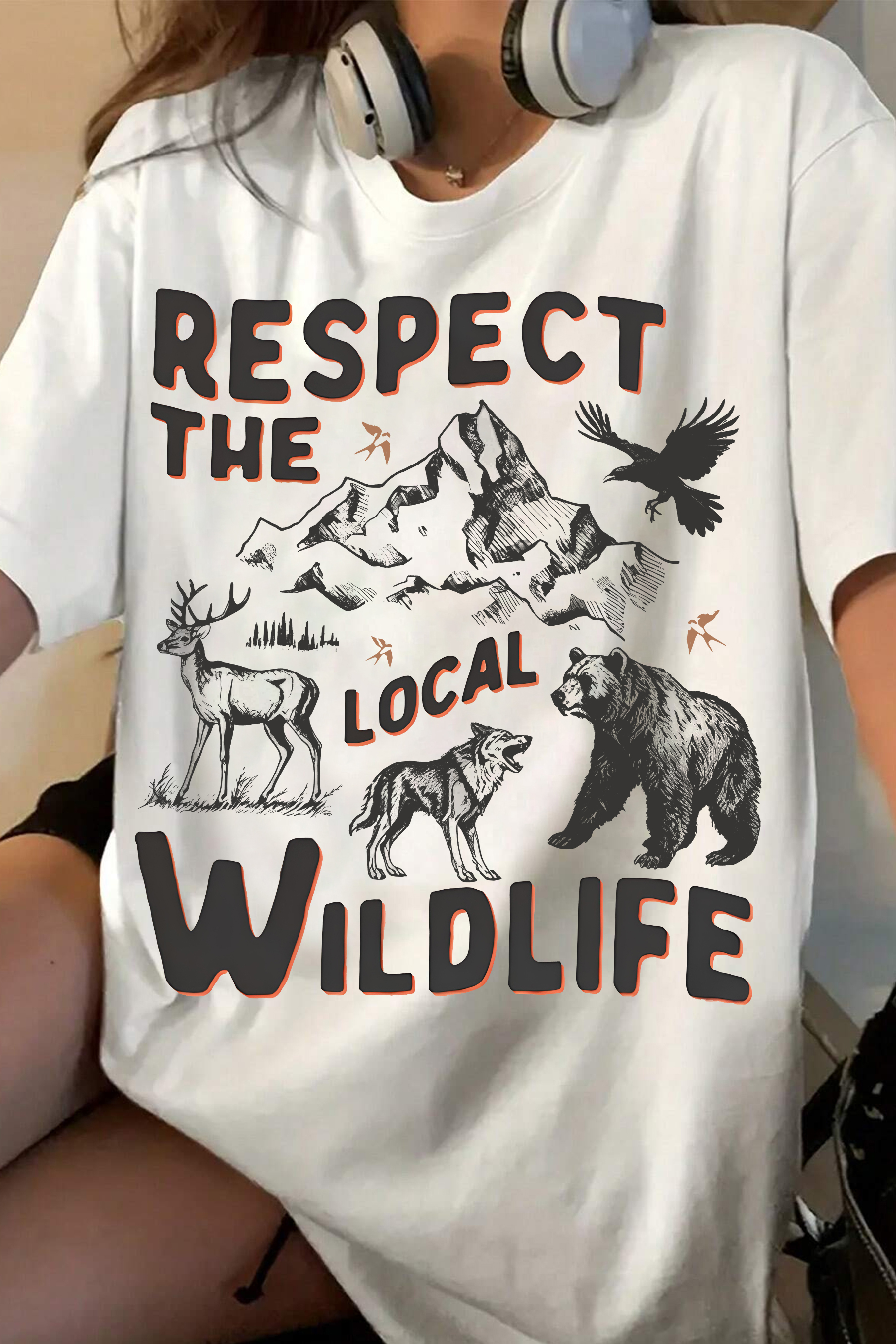 New T-Shirt Respect The Merch, Shirt Respect The Local Wildlife For Women