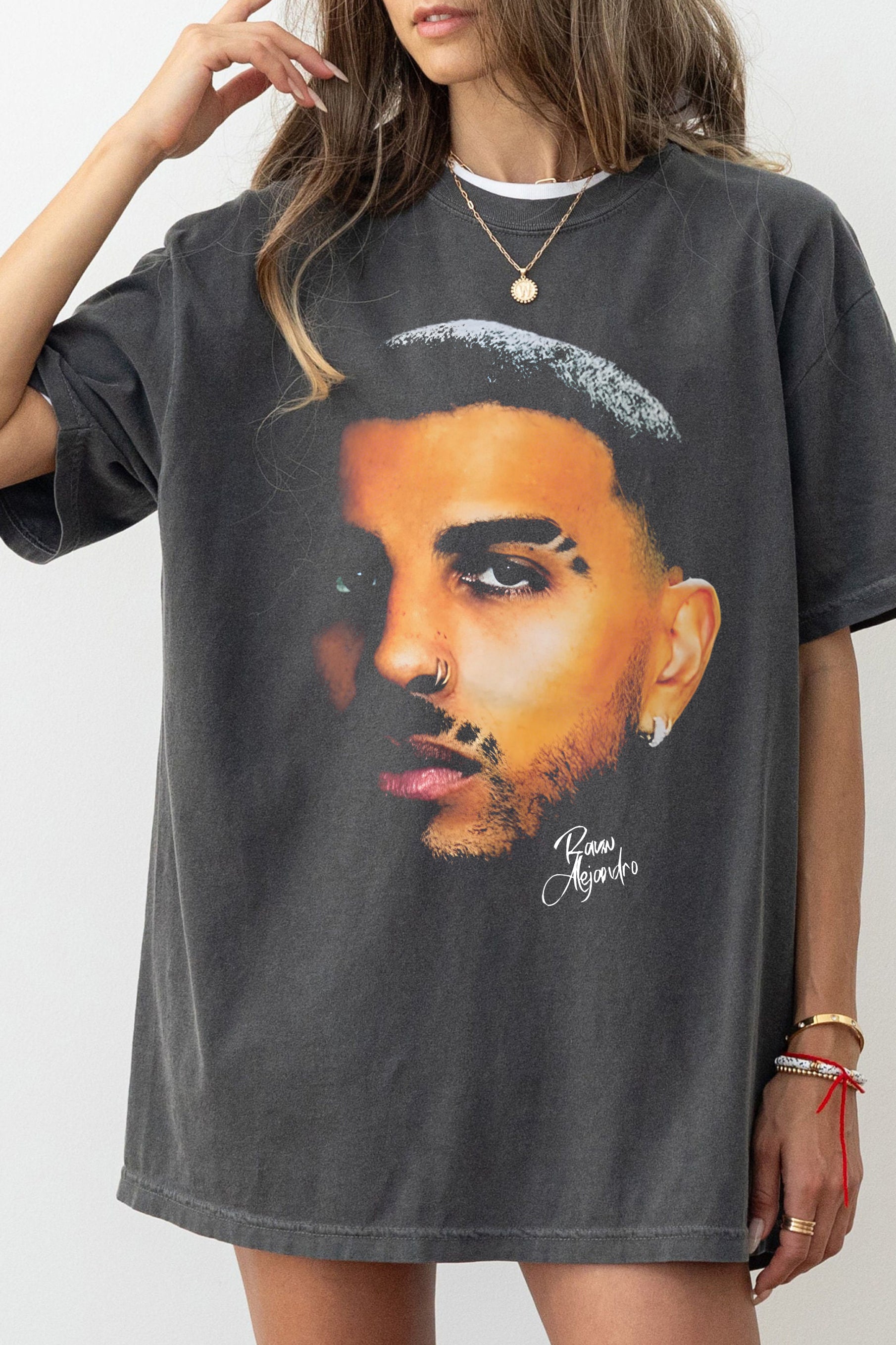 New T-Shirt Rauw Alejandro Merch, Shirt Rauw Alejandro Vintage Look For Women