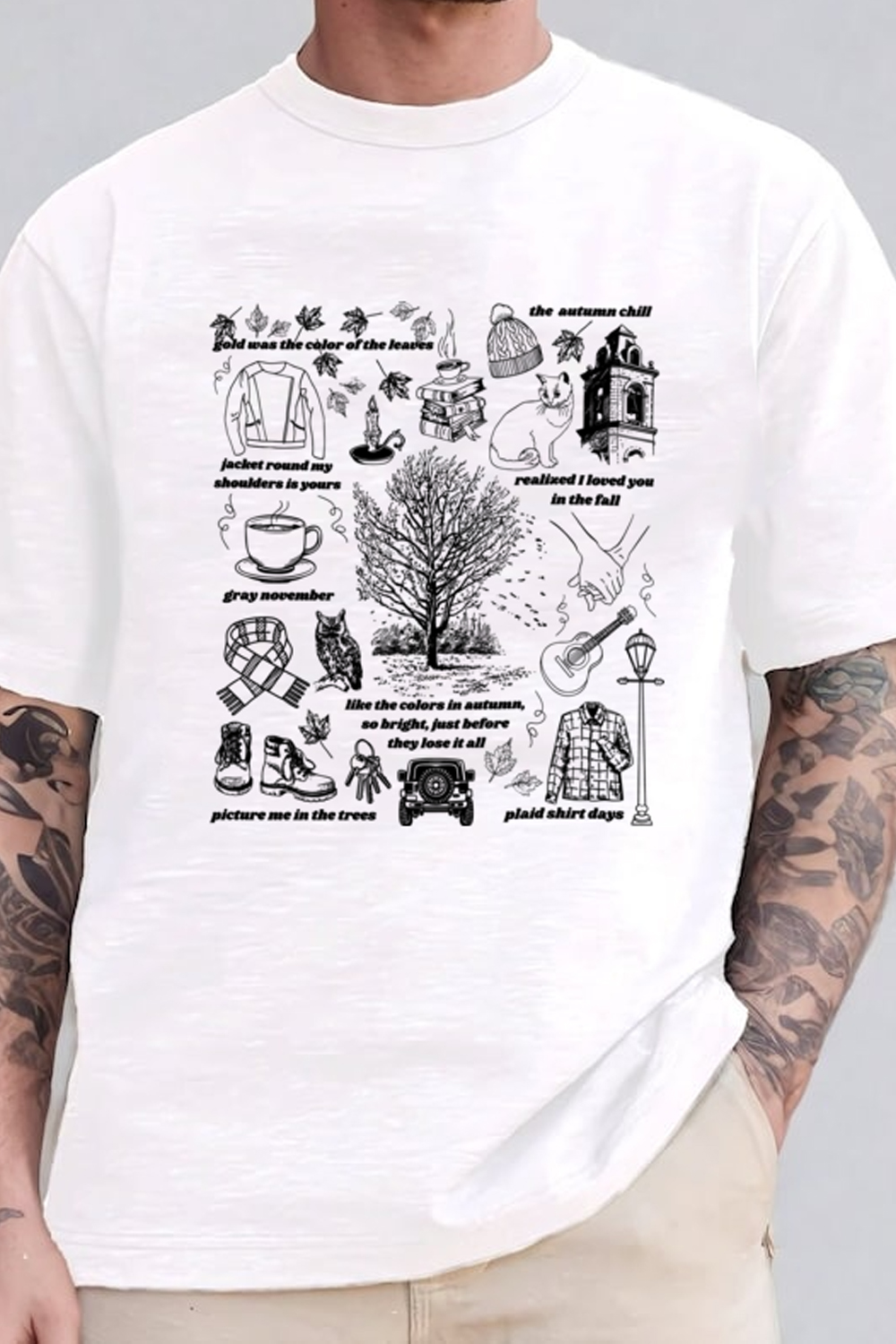 T-Shirt Poster Text Merch, Shirt Poster Text Casual Short-Sleeved