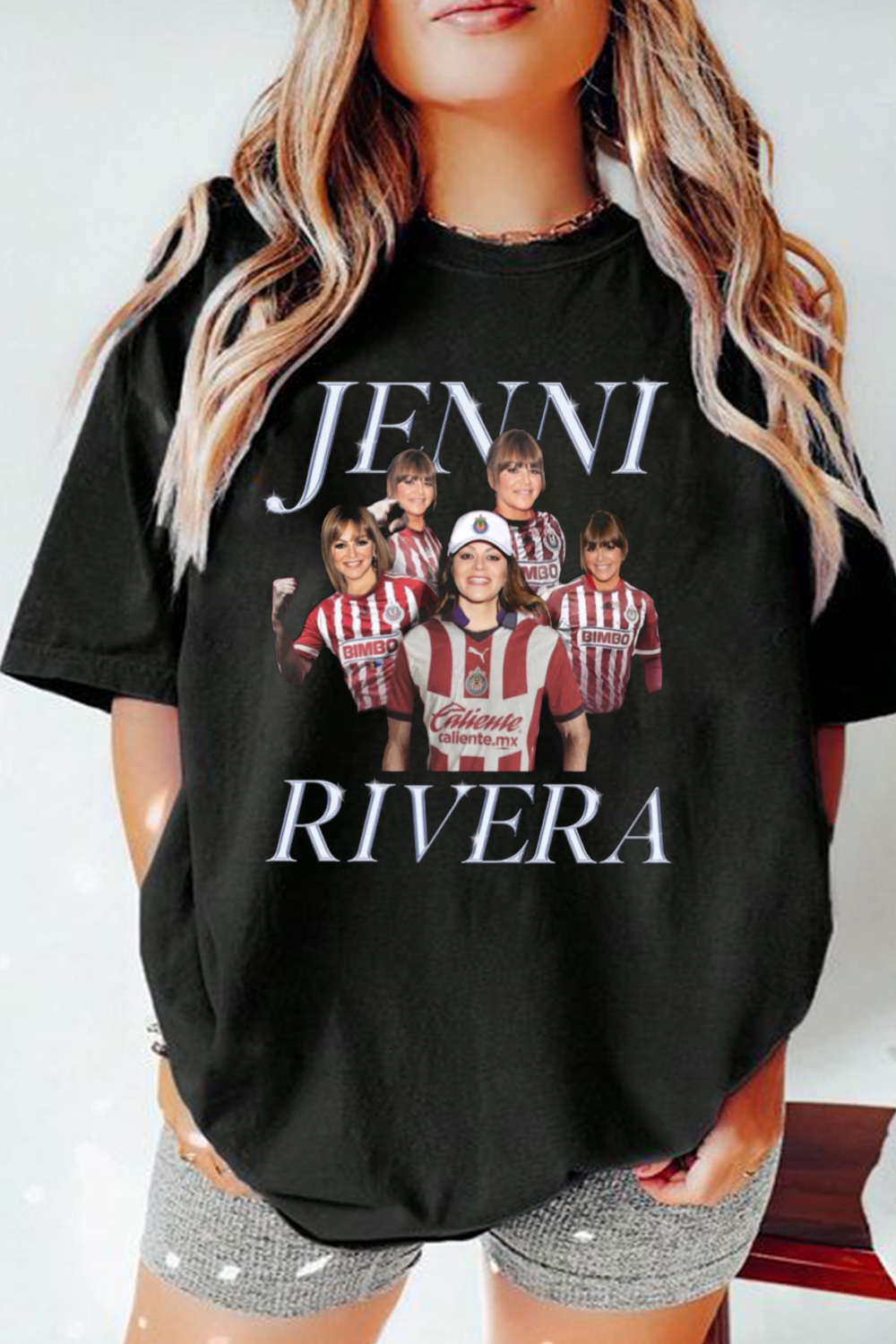 T-Shirt Playera Jenni Merch, Shirt Playera Jenni Rivera X Club Chivas 