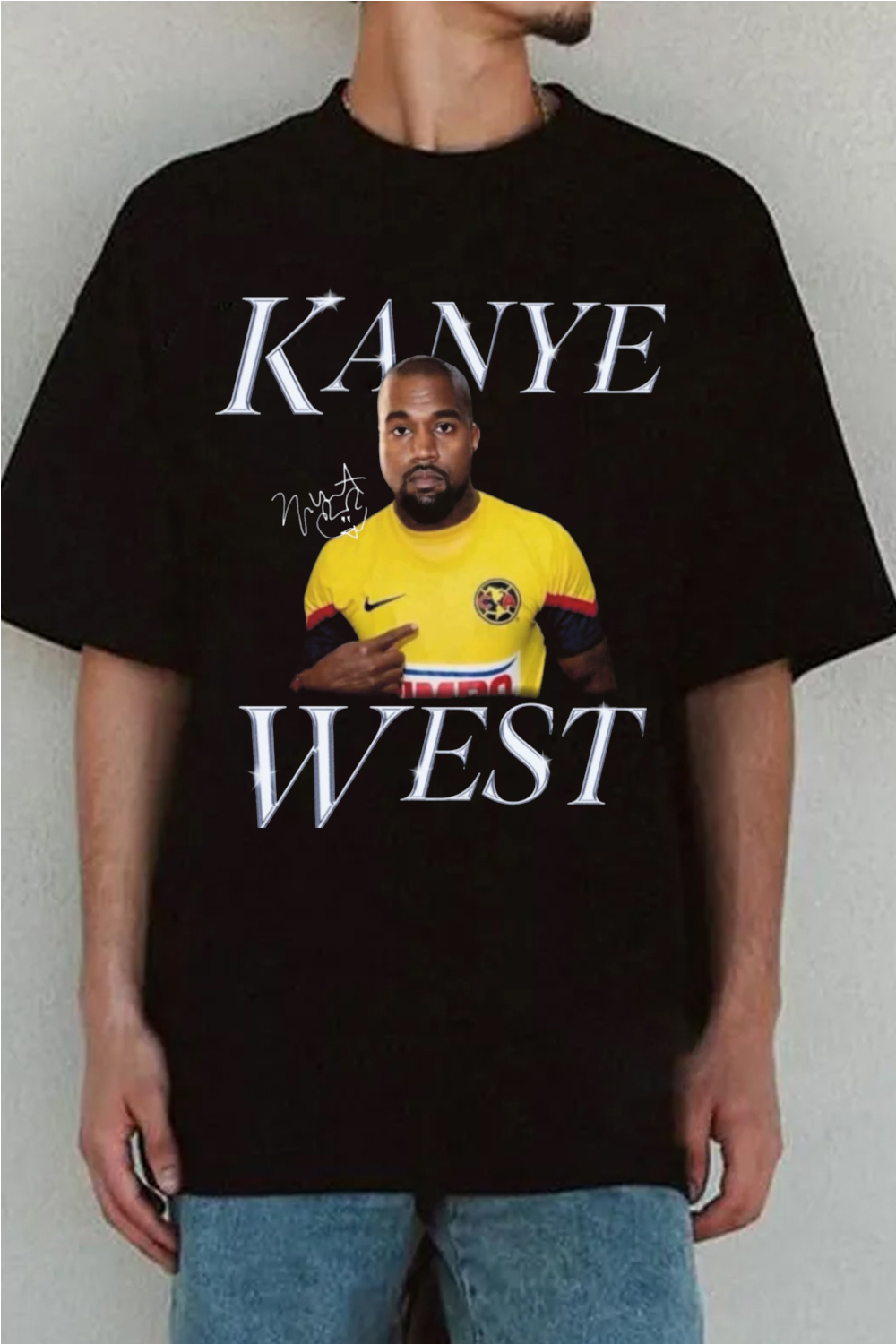 New T-Shirt Playera Kanye Merch, Shirt Playera Kanye West X Club Men