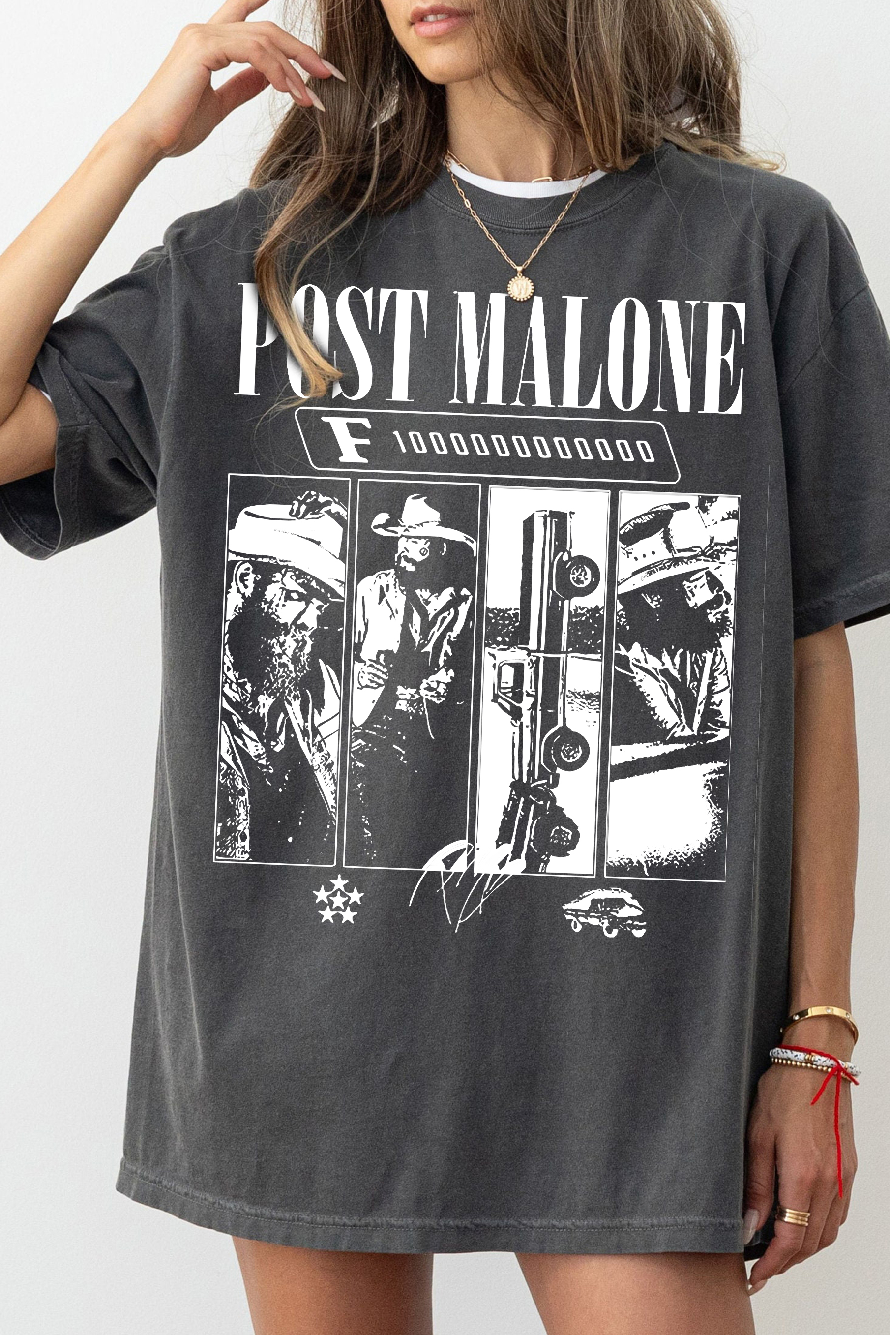 New T-Shirt Post Malone Merch, Shirt Post Malone F1-Trillion Album For Women