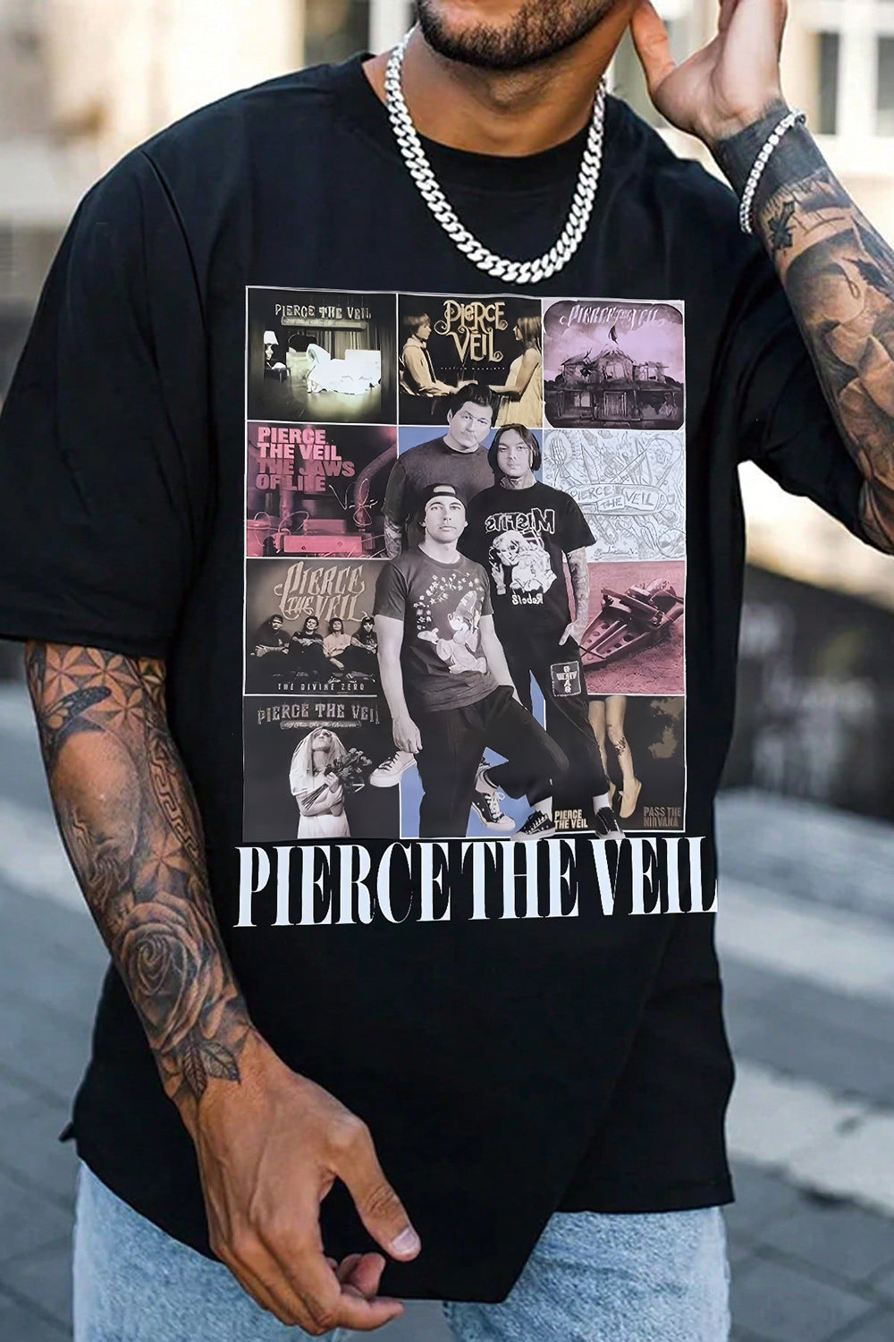 T-Shirt Pierce The Merch, Shirt Pierce The Veils Upcoming Tour Graphic For Men