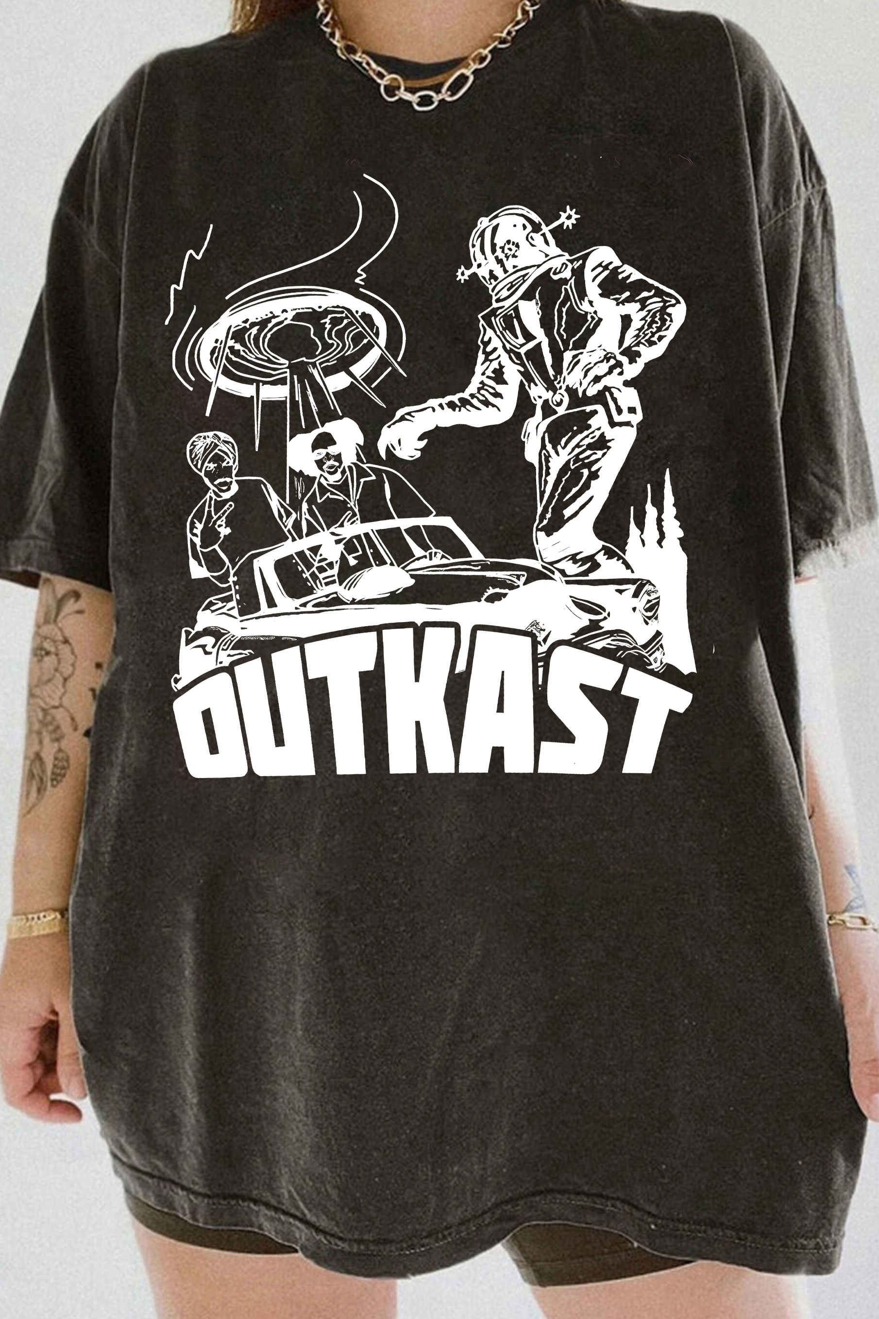 T-Shirt Outkast Vintage Merch, Shirt Outkast Vintage 90S Hip Hop For Women