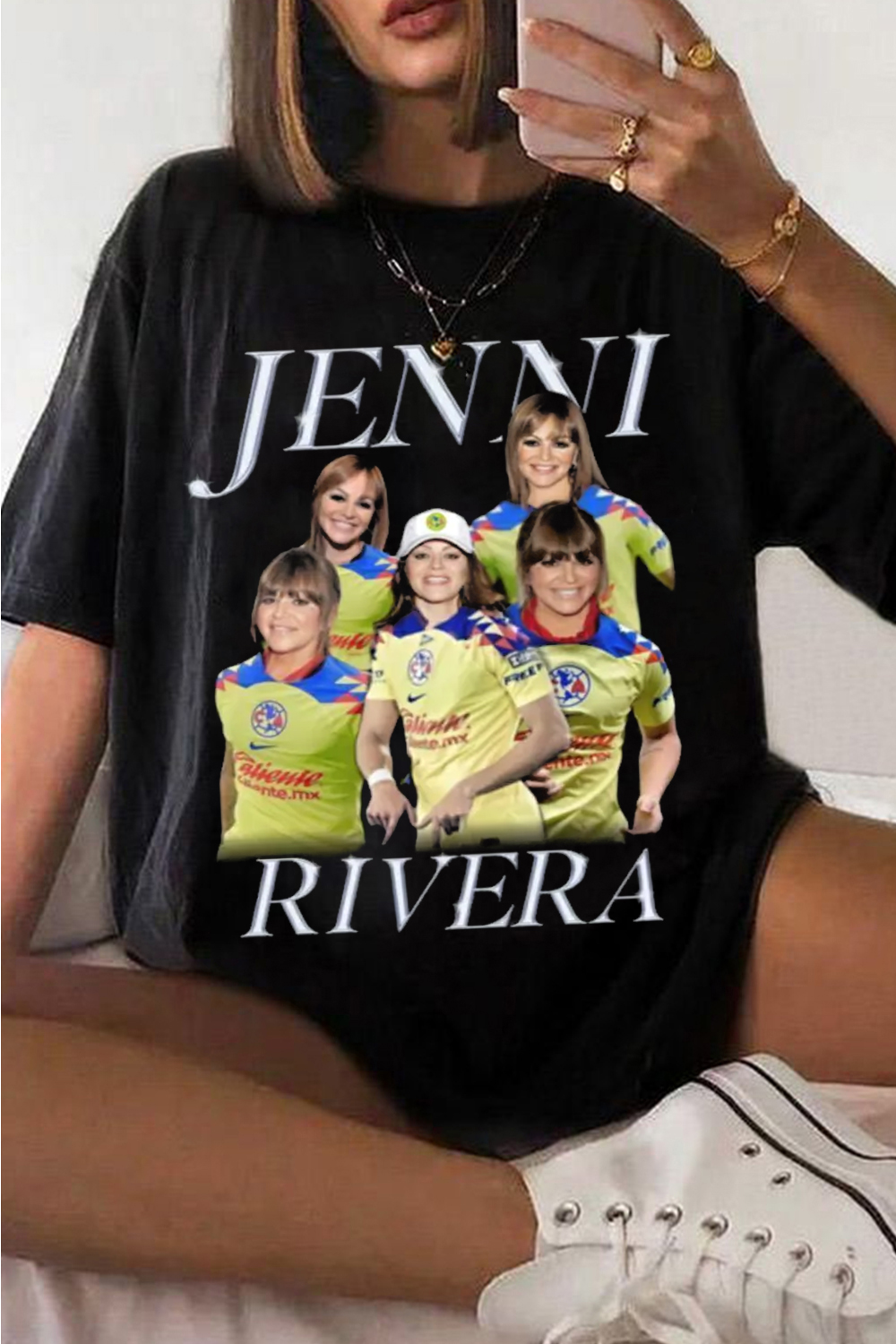 T-Shirt Playera Jenni Merch, Shirt Playera Jenni Rivera X Club America 