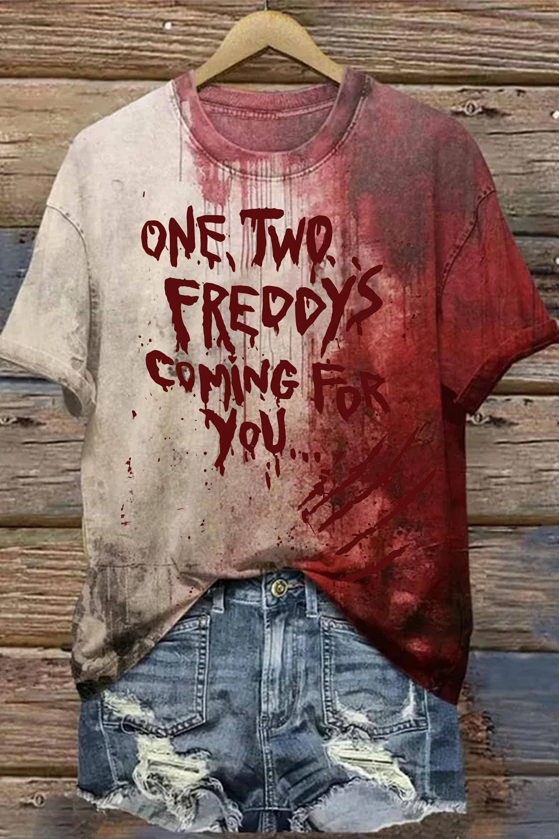 T-Shirt One Two Merch, Shirt One Two Freddy'S Coming For You Blood For Women