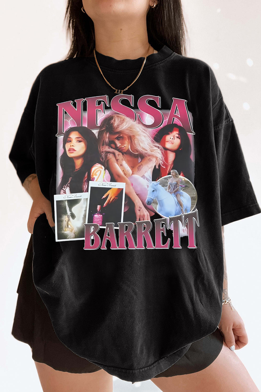 T-Shirt Nessa Barrett Merch, Shirt Nessa Barrett After Care Tour 2025 For Women