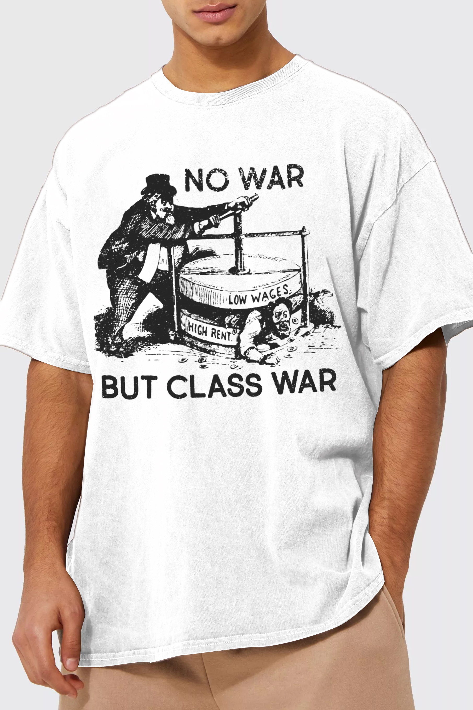 T-Shirt No War Merch, Shirt No War But Class War For Men