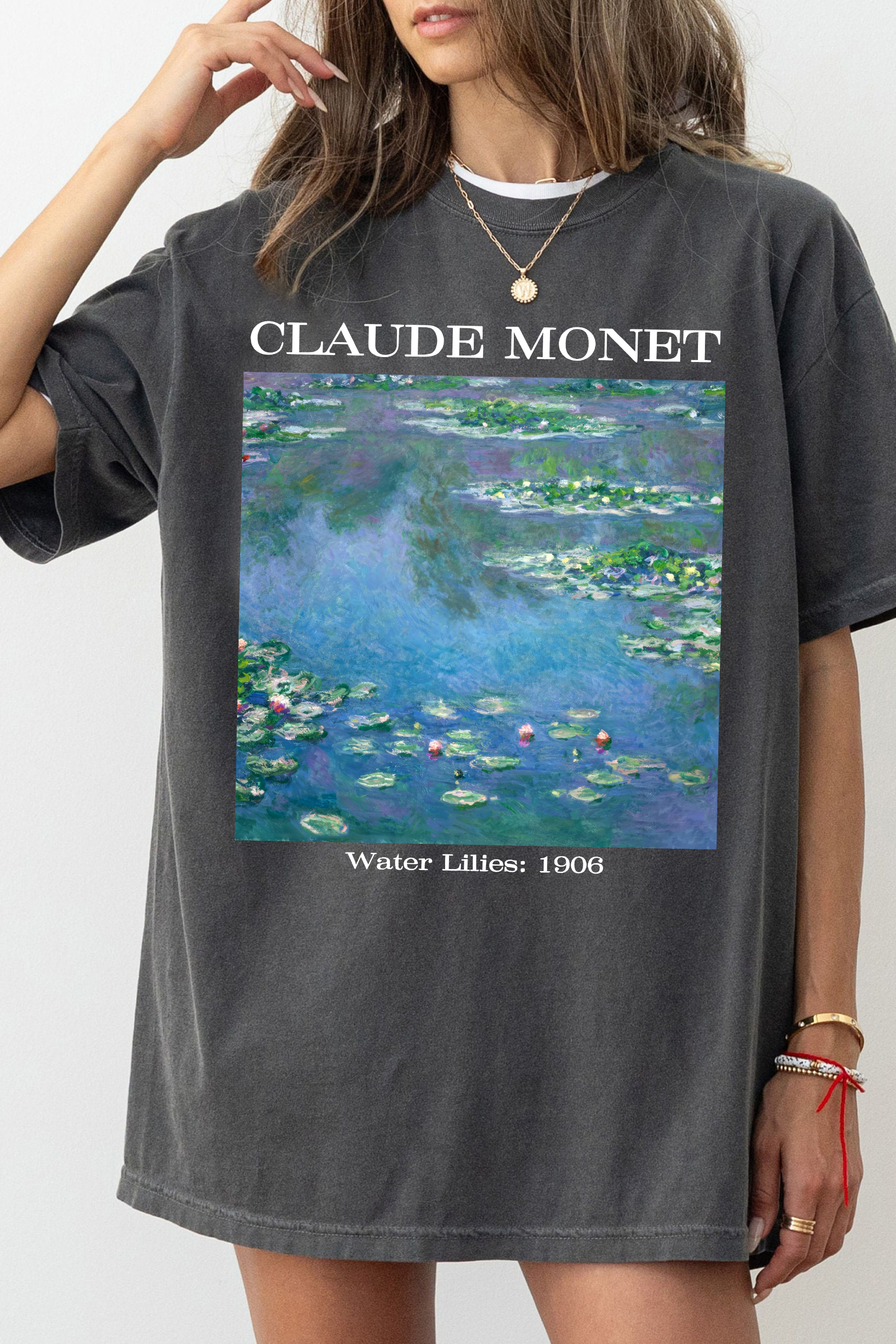 T-Shirt Monet Water Merch, Shirt Monet Water Lilies For Women