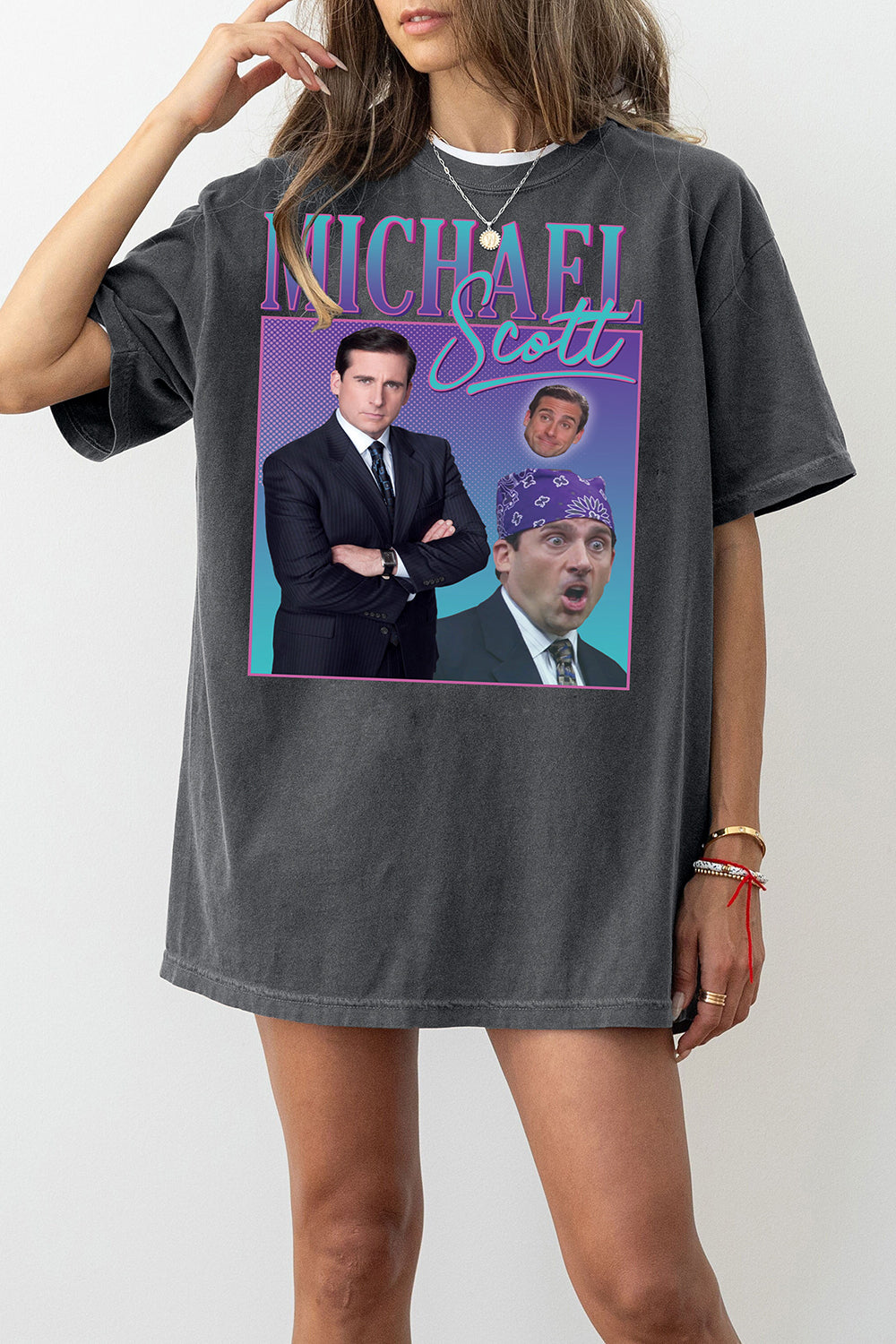 T-Shirt Michael Scott Merch, Shirt Michael Scott Homage 90'S Vintage Graphic For Women