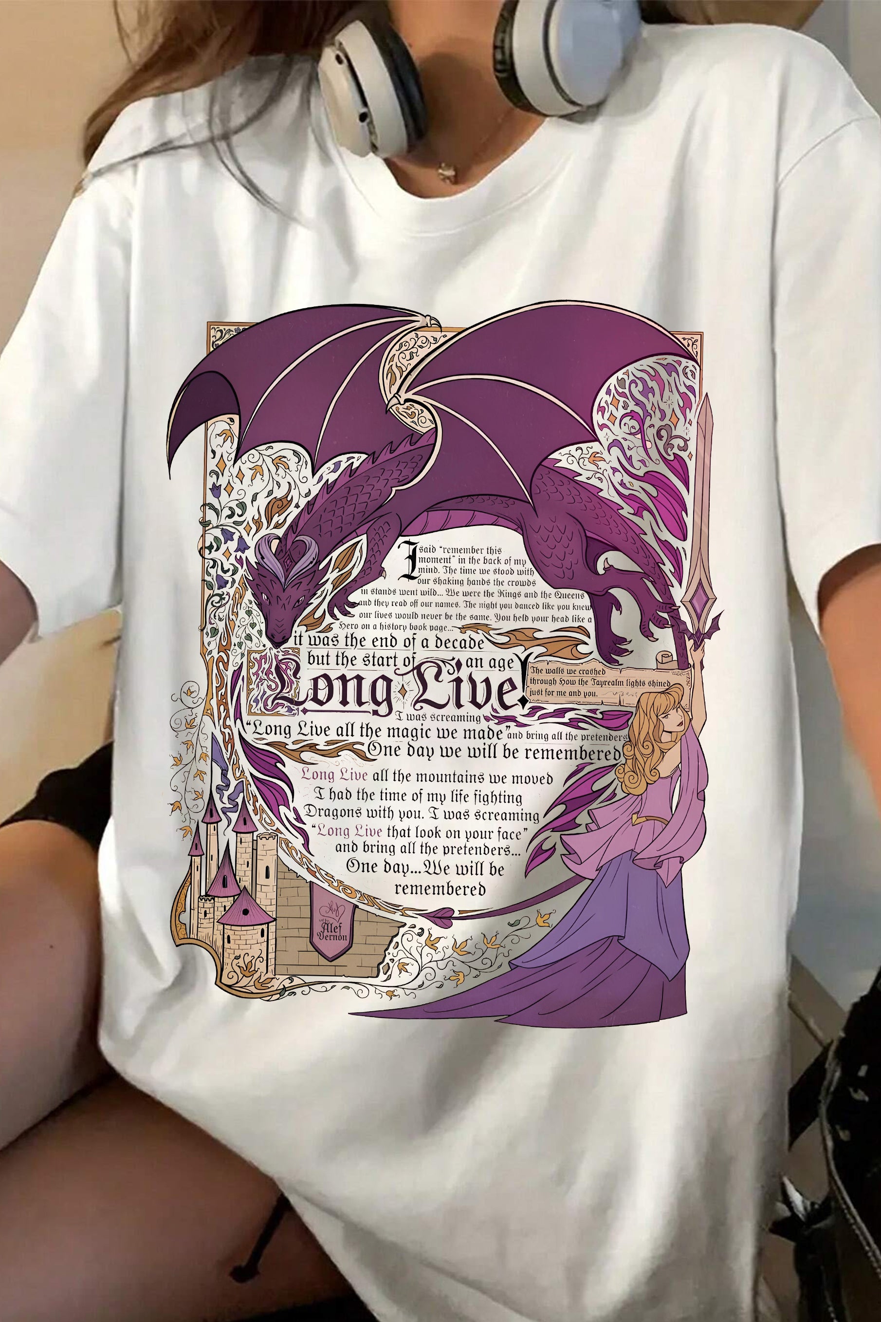 New T-Shirt Long Live Merch, Shirt Long Live Manuscript Ttpd For Women