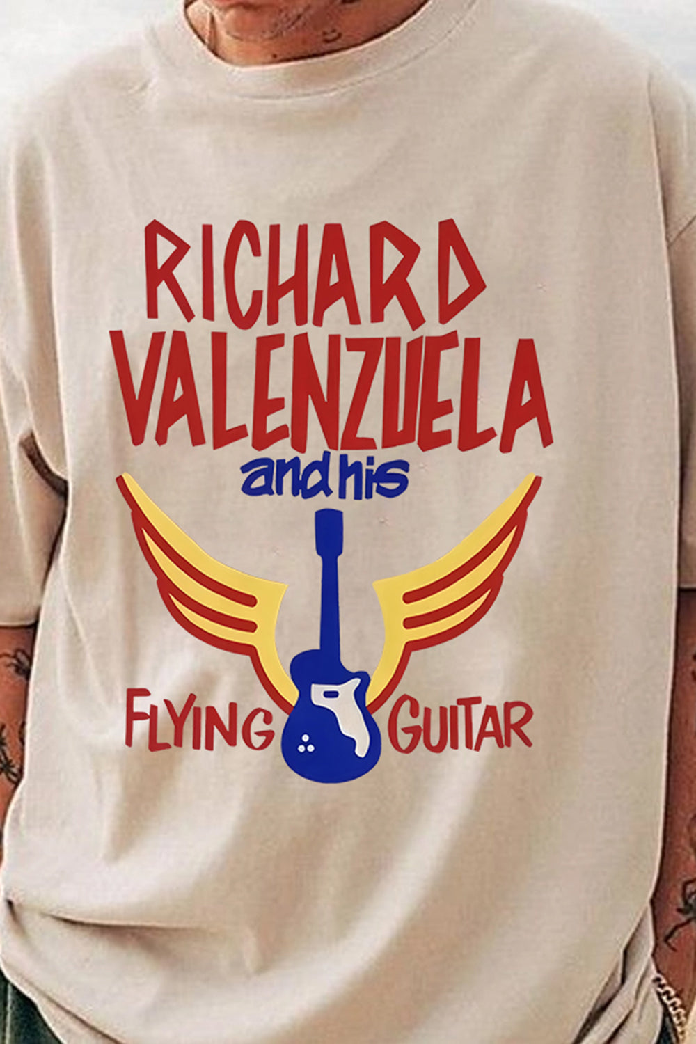 New T-Shirt Labamba Movie Merch, Shirt Labamba Movie Bob Richard Valenzuela And His Flying Guitar For Men