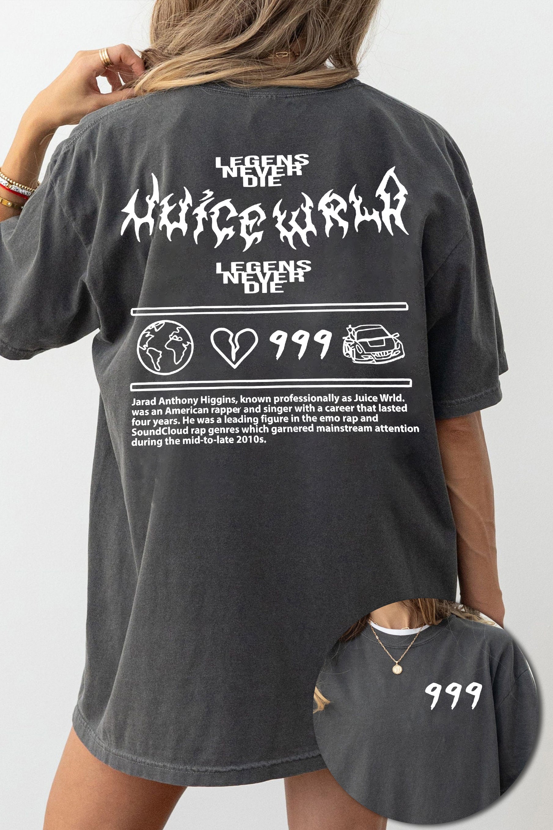 New T-Shirt Legends Never Merch, Shirt Legends Never Die 999 Juice For Women